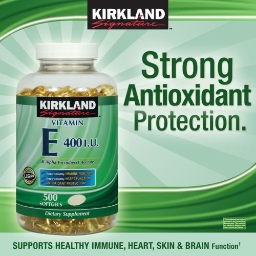Foto 3 | Suplemento Kirkland Signature Vitamina E 400 Ui 500 Cápsulas Blandas - Venta Internacional