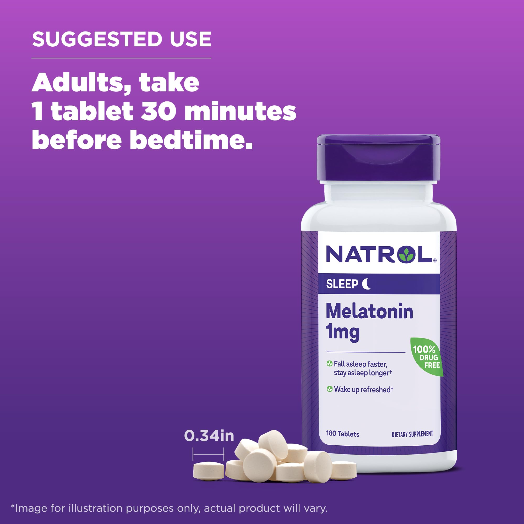 Foto 7 pulgar | Suplemento Natrol Melatonina 1 Mg 180 Tabletas - Venta Internacional