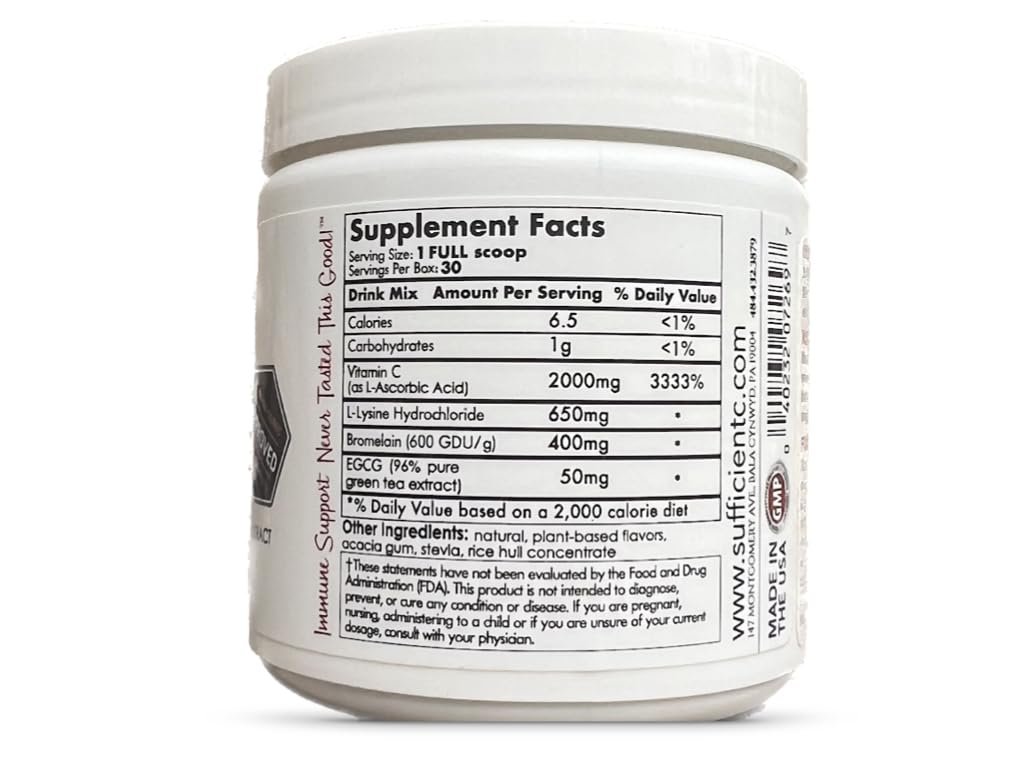 Foto 3 pulgar | Multivitamínica Sufficient-c Vitamina C No Transgénica 125 G - Venta Internacional
