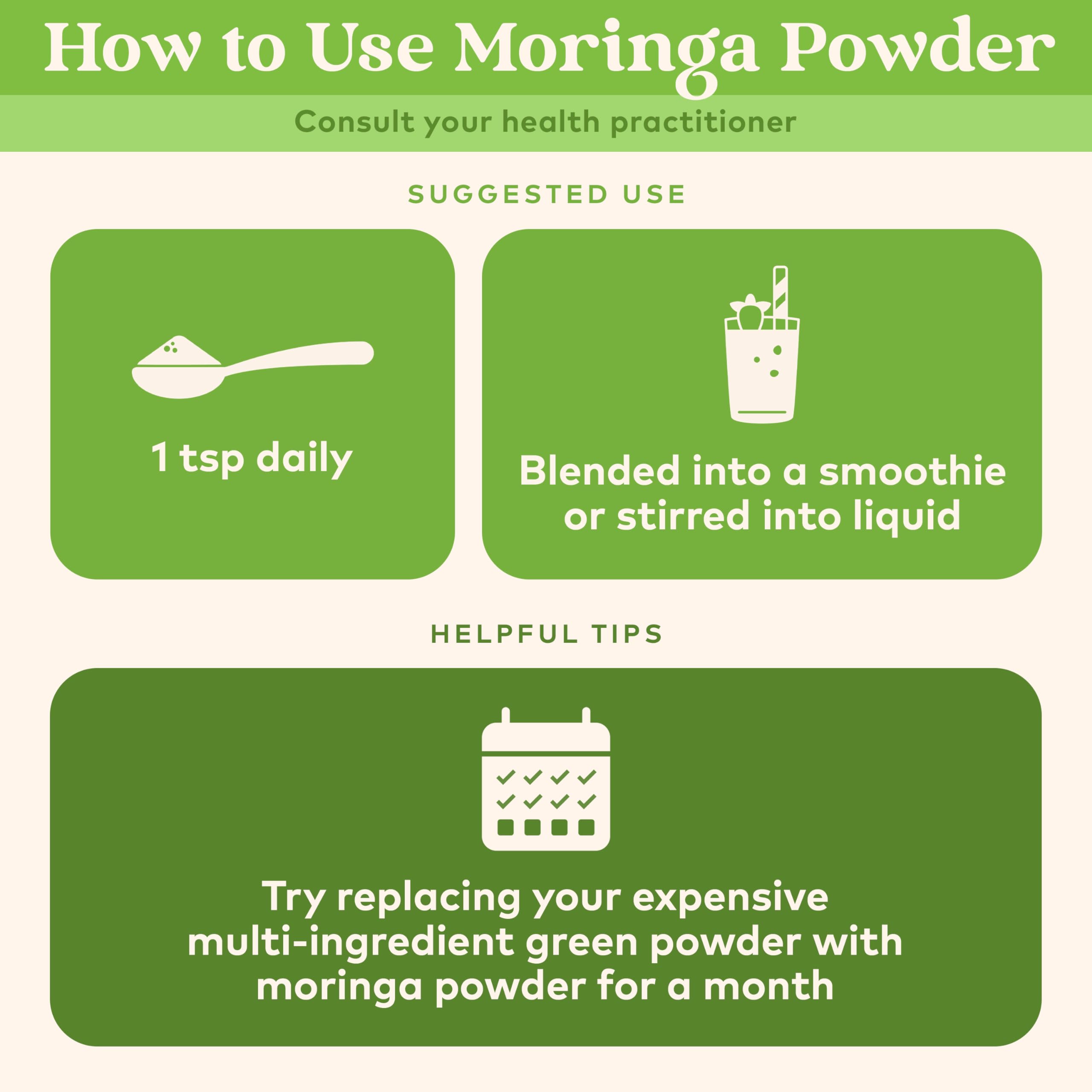 Foto 3 pulgar | Suplemento Organic India Moringa En Polvo 240 Ml Vegano - Venta Internacional.