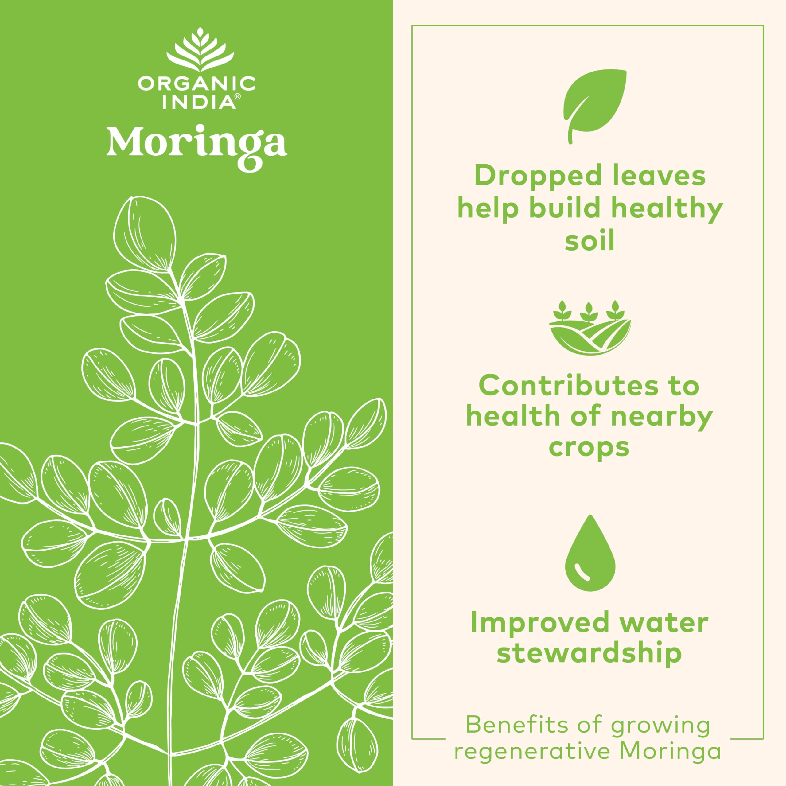 Foto 7 pulgar | Suplemento Organic India Moringa En Polvo 240 Ml Vegano - Venta Internacional.