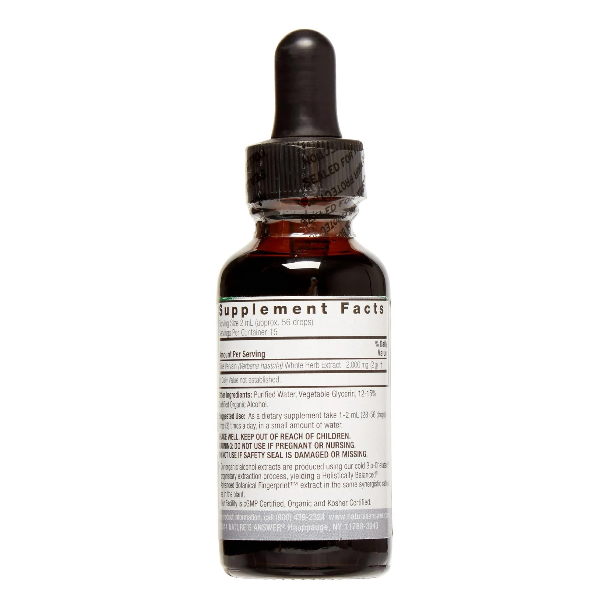 Foto 3 pulgar | Complementa La Hierba Verbena Azul De Nature's Answer De 30 Ml Con Alcohol - Venta Internacional.