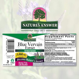 Foto 4 | Complementa La Hierba Verbena Azul De Nature's Answer De 30 Ml Con Alcohol - Venta Internacional.