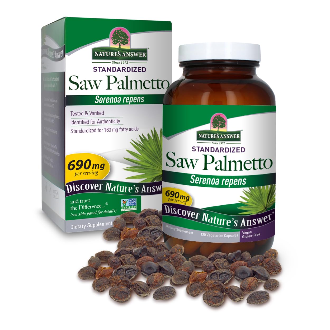 Foto 2 pulgar | Suplemento Nature's Answer Saw Palmetto 690 Mg 120 Cápsulas - Venta Internacional.