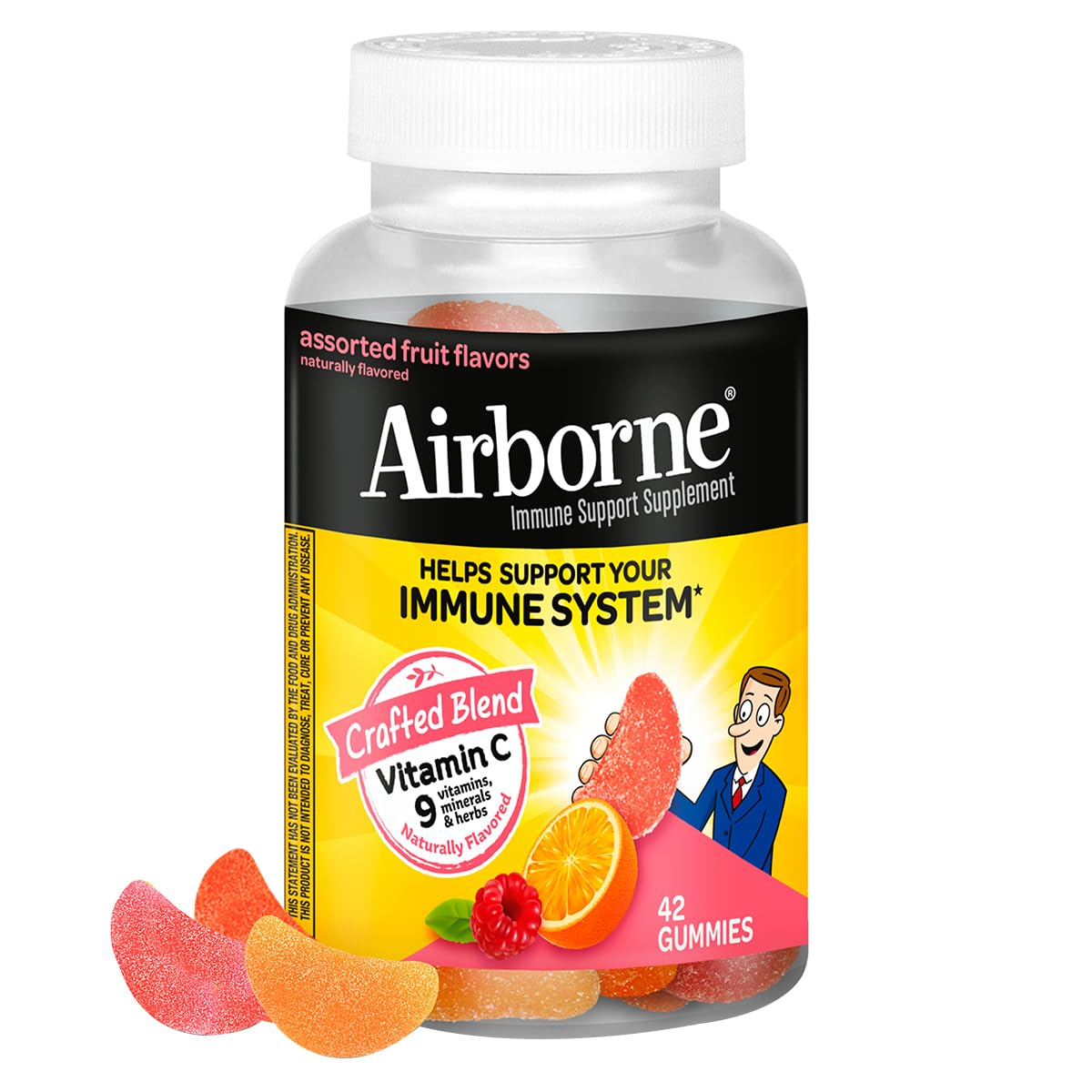 Foto 4 pulgar | Gomitas Supplement Airborne Vitamin C De 750 Mg, 42 Unidades - Venta Internacional.