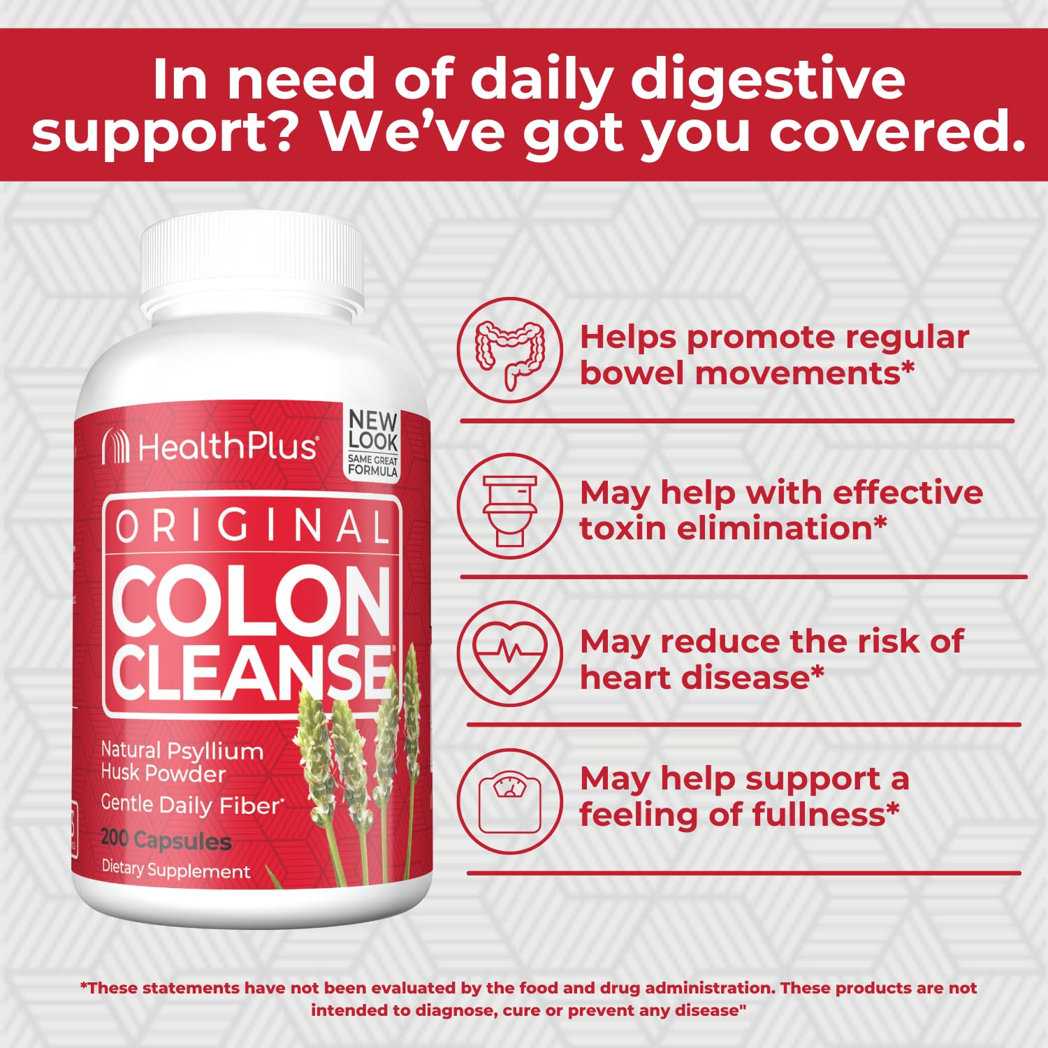 Foto 4 pulgar | Supplement Health Plus Colon Cleanse, Apoyo Digestivo, 200 Cápsulas - Venta Internacional.