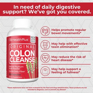 Foto 3 | Supplement Health Plus Colon Cleanse, Apoyo Digestivo, 200 Cápsulas - Venta Internacional.