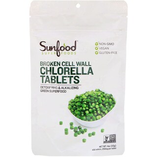 Foto 1 | Suplementos Sunfood Superfoods, Tabletas De Clorella, 450 X 250 Mg - Venta Internacional.