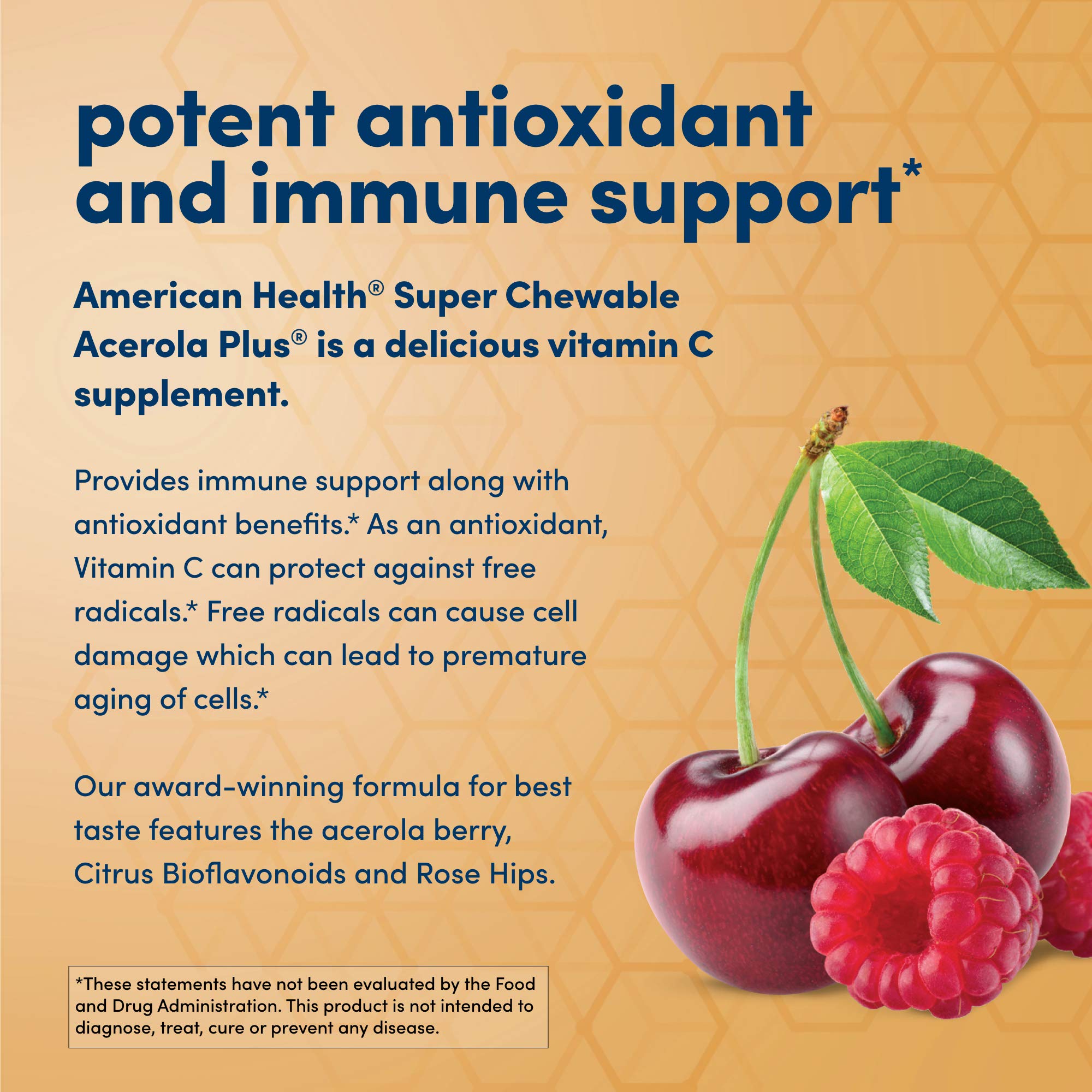 Foto 5 pulgar | Obleas Masticables American Health Super Acerola Plus Vitamina C 500 Mg - Venta Internacional.