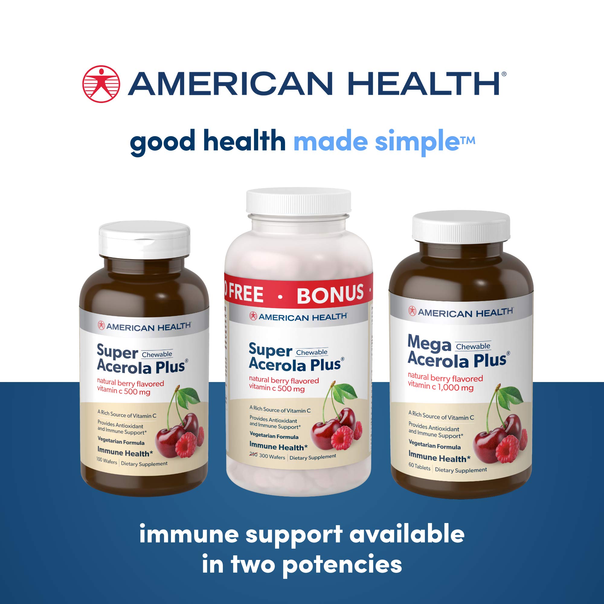 Foto 5 | Obleas Masticables American Health Super Acerola Plus Vitamina C 500 Mg - Venta Internacional.