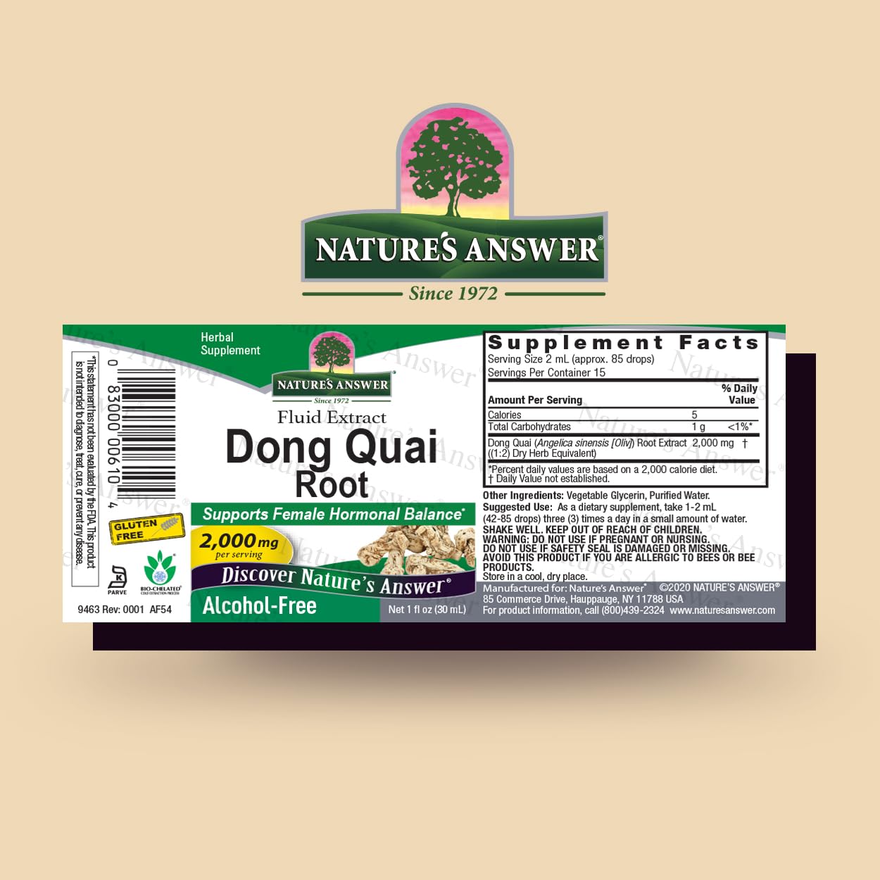 Foto 2 | Suplemento Nature's Answer Dong Quai Para Mujeres, 30 Ml - Venta Internacional.