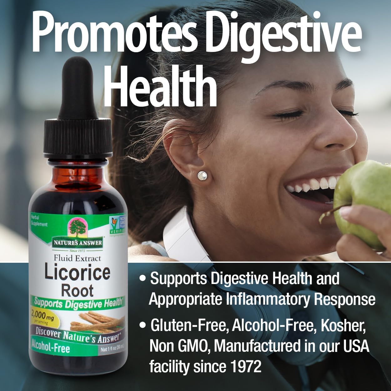 Foto 5 pulgar | Suplemento Nature's Answer Con Raíz De Regaliz Para La Salud Digestiva, 30 Ml - Venta Internacional.