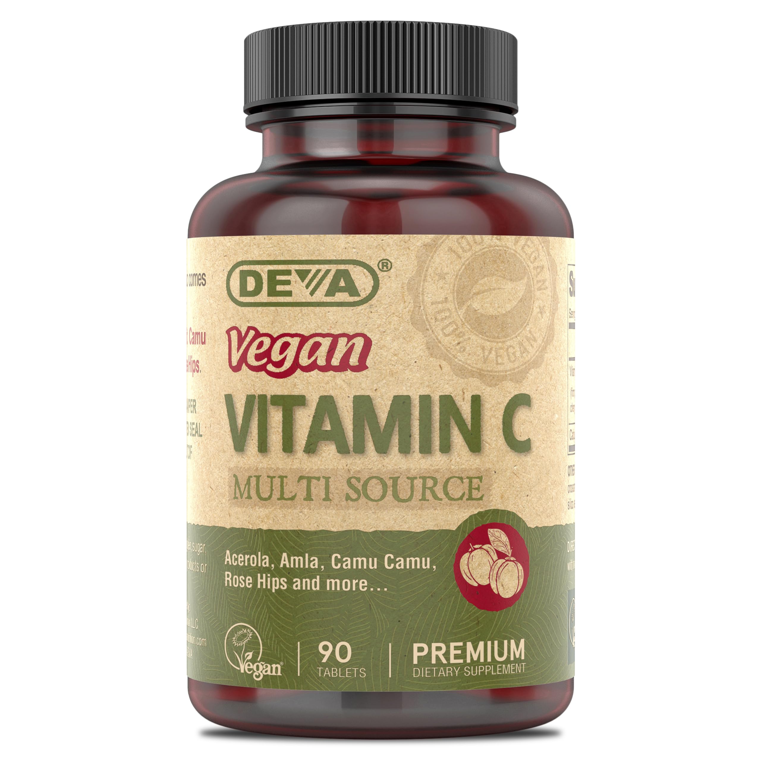 Foto 2 pulgar | Suplemento Deva De Vitamina C Premium A Base De Alimentos Veganos, 90 Tabletas - Venta Internacional.