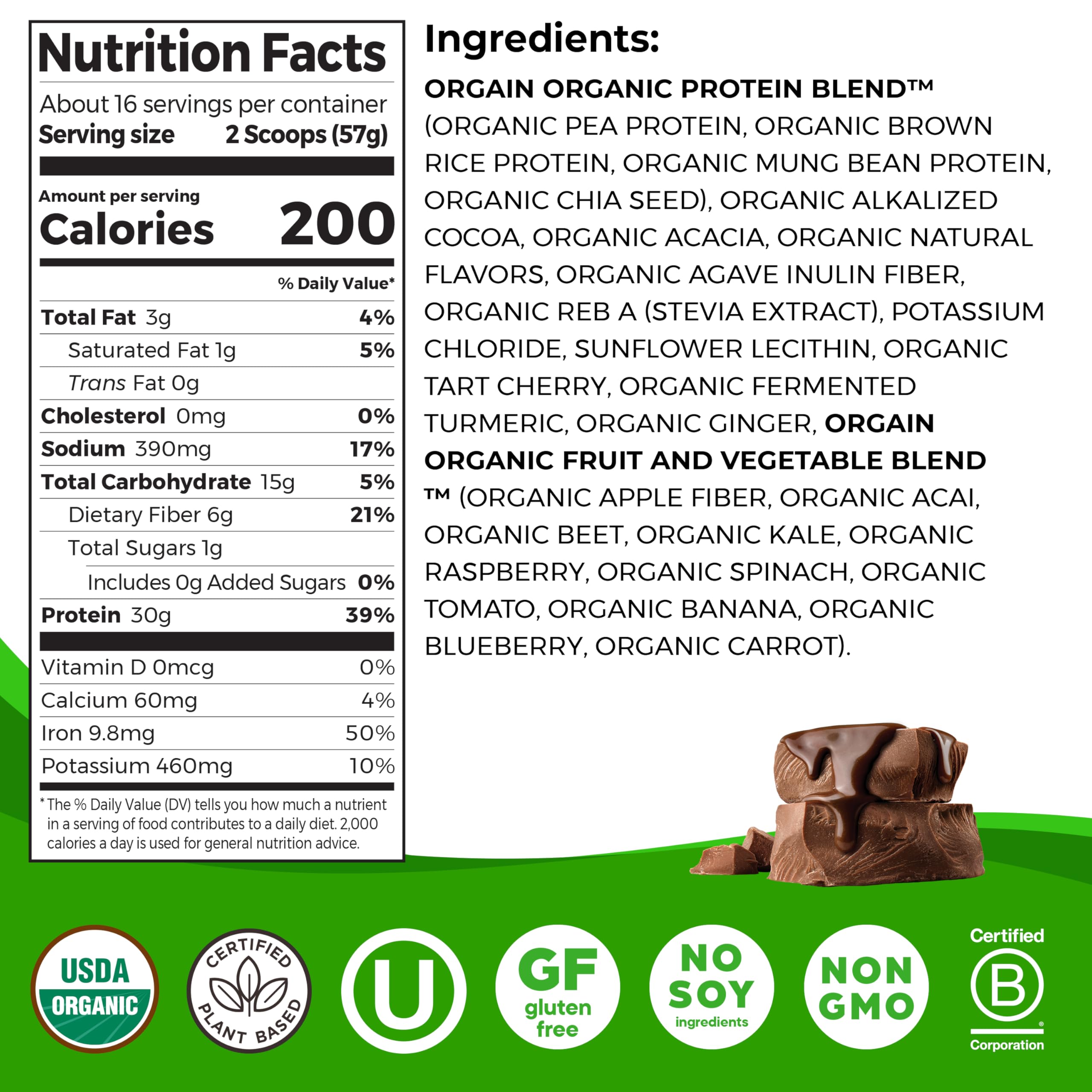 Foto 3 pulgar | Proteína En Polvo Orgain Orgain Organic Vegano 908g - Venta Internacional.