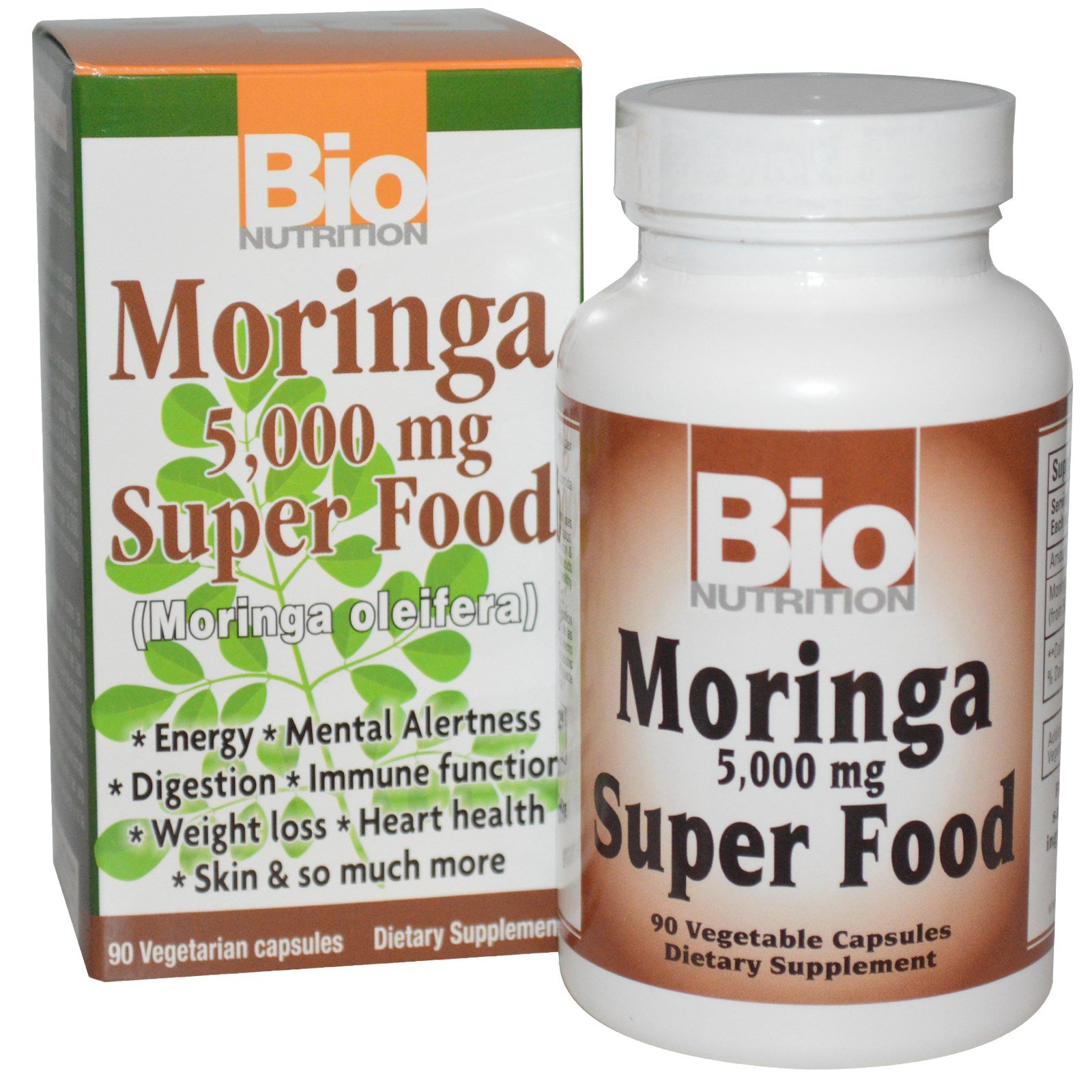 Foto 2 pulgar | Suplemento Bio Nutrition Moringa Oleifera 5000 Mg 90 Cápsulas - Venta Internacional.