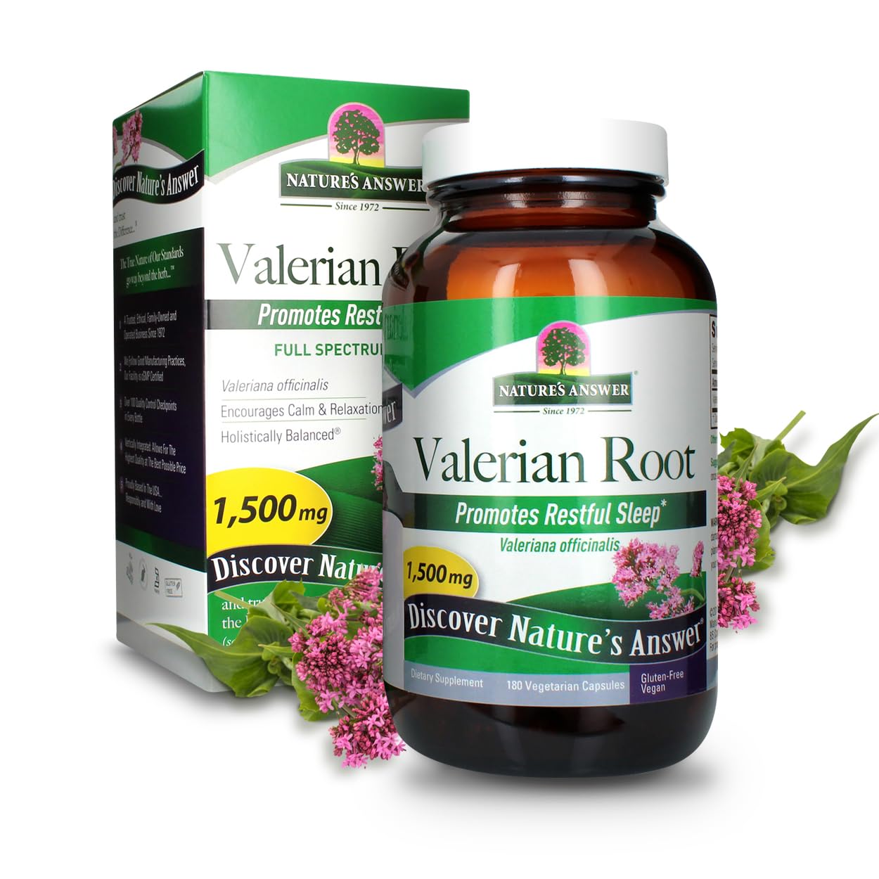 Foto 2 pulgar | Suplemento En Cápsulas De Raíz De Valeriana De 1500 Mg De Nature's Answer - Venta Internacional.