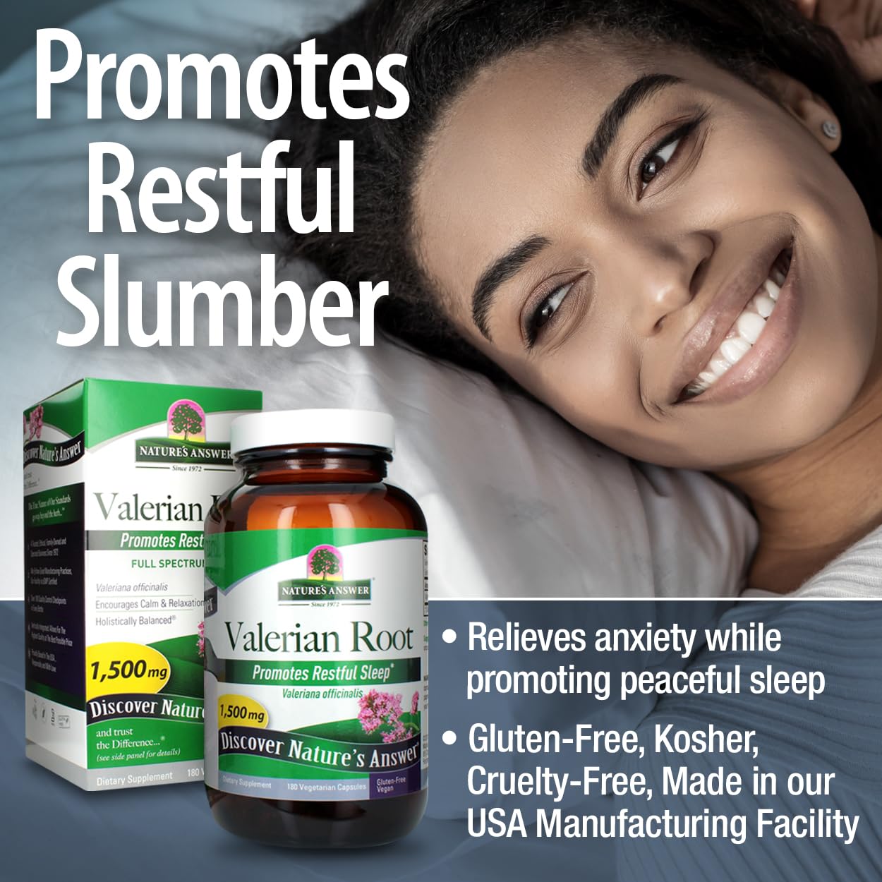 Foto 4 | Suplemento En Cápsulas De Raíz De Valeriana De 1500 Mg De Nature's Answer - Venta Internacional.