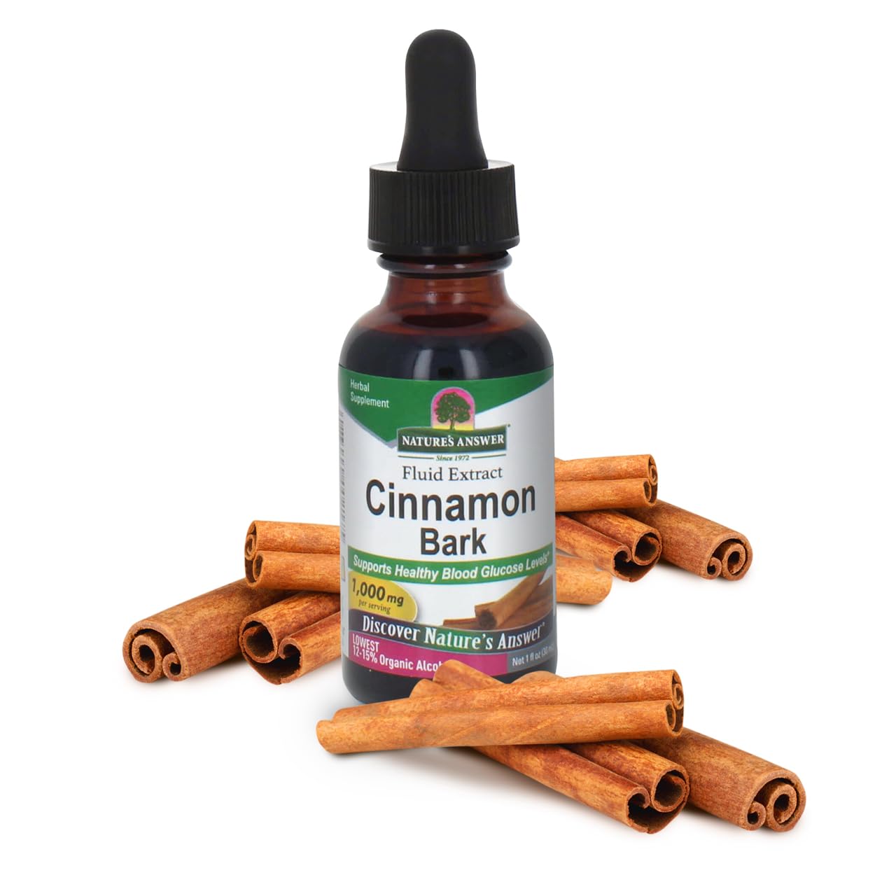 Extracto Líquido Nature's Answer De Corteza De Canela 30 Ml - Venta Internacional.