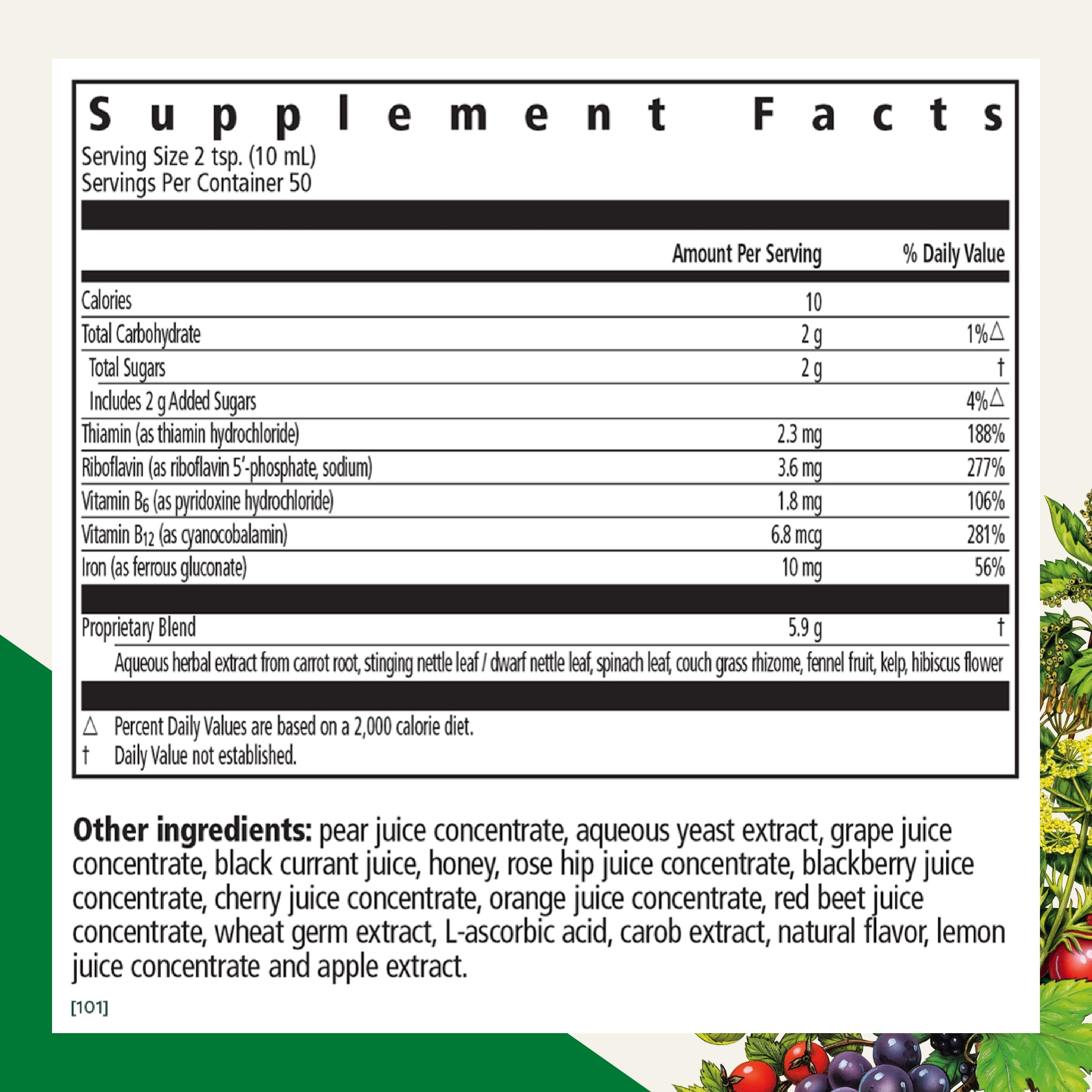 Foto 3 pulgar | Suplemento Floradix Iron & Herbs De 500 Ml Con Complejo De Vitamina C Y B - Venta Internacional.
