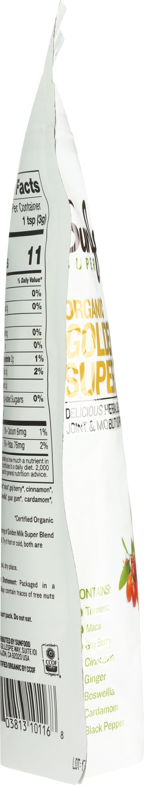 Foto 7 pulgar | Superfood Golden Milk Sunfood Superfoods 180 Ml - Venta Internacional.