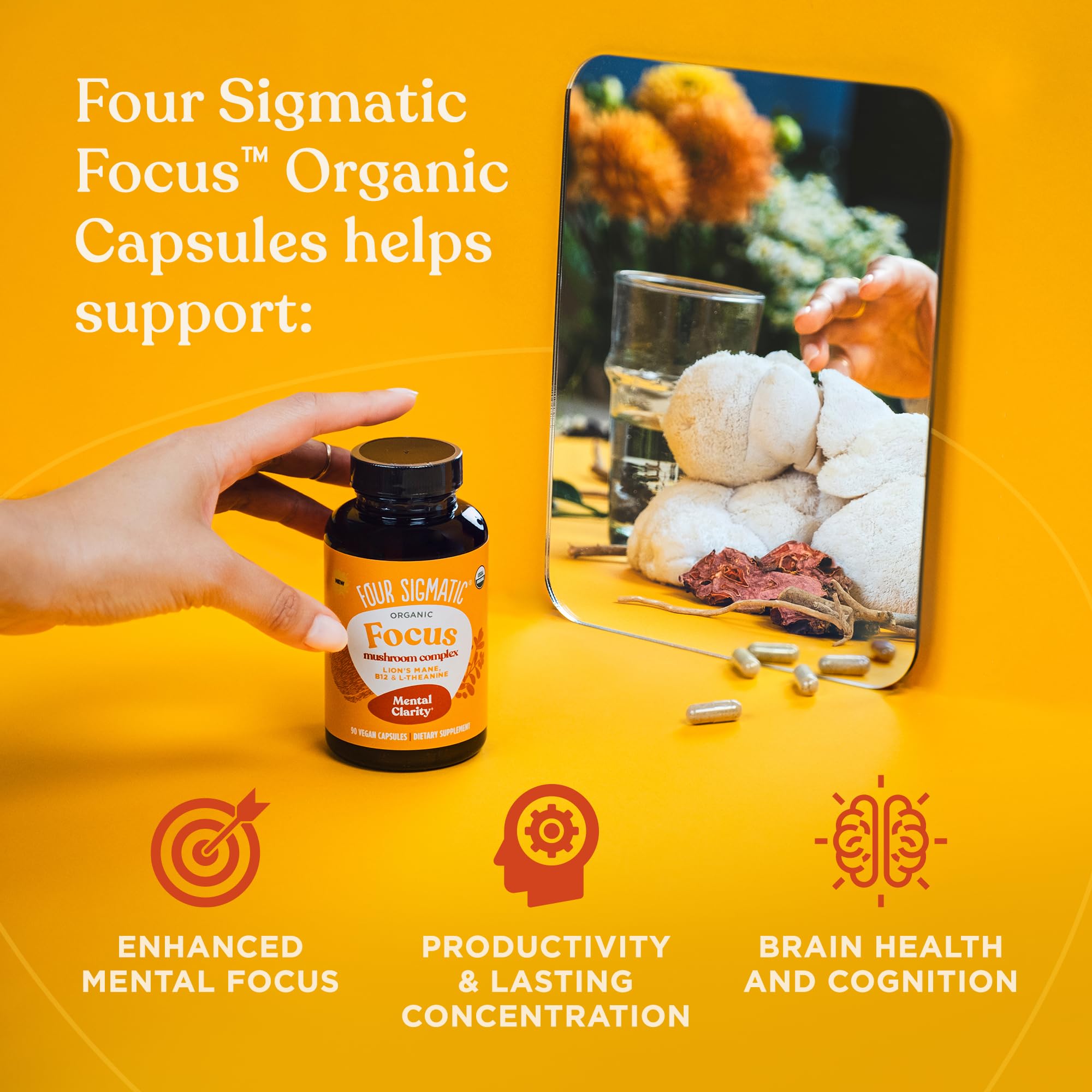 Foto 4 pulgar | Suplemento Para Cuatro Cápsulas Sigmatic Focus Lion's Mane, 30 Porciones - Venta Internacional.