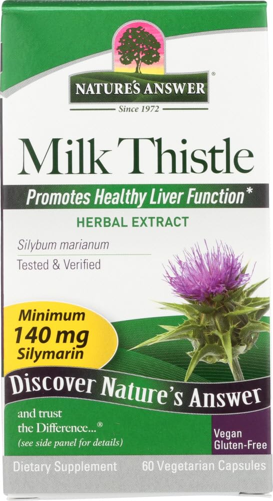 Foto 2 pulgar | Suplemento Nature's Answer Milk Thistle 60 Cápsulas Vegetarianas - Venta Internacional.