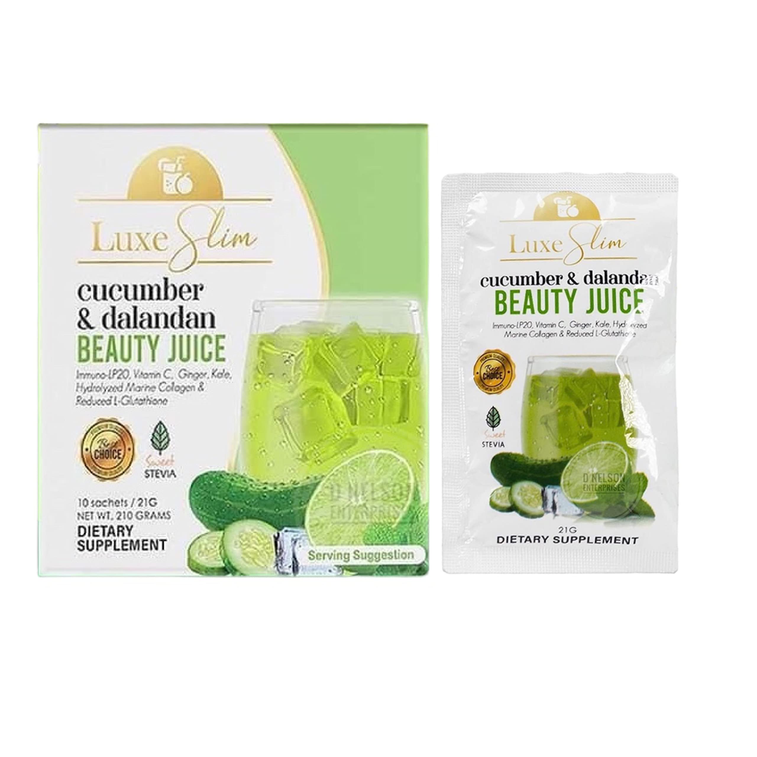 Foto 2 pulgar | Beauty Juice Luxe Slim Pepino & Dalandan, 10 Sobres X 21 G - Venta Internacional.