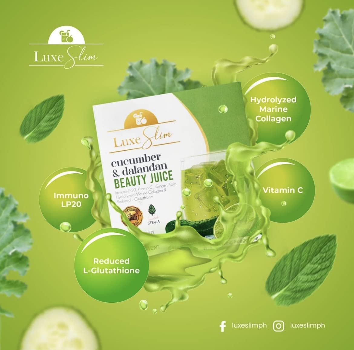 Foto 4 pulgar | Beauty Juice Luxe Slim Pepino & Dalandan, 10 Sobres X 21 G - Venta Internacional.