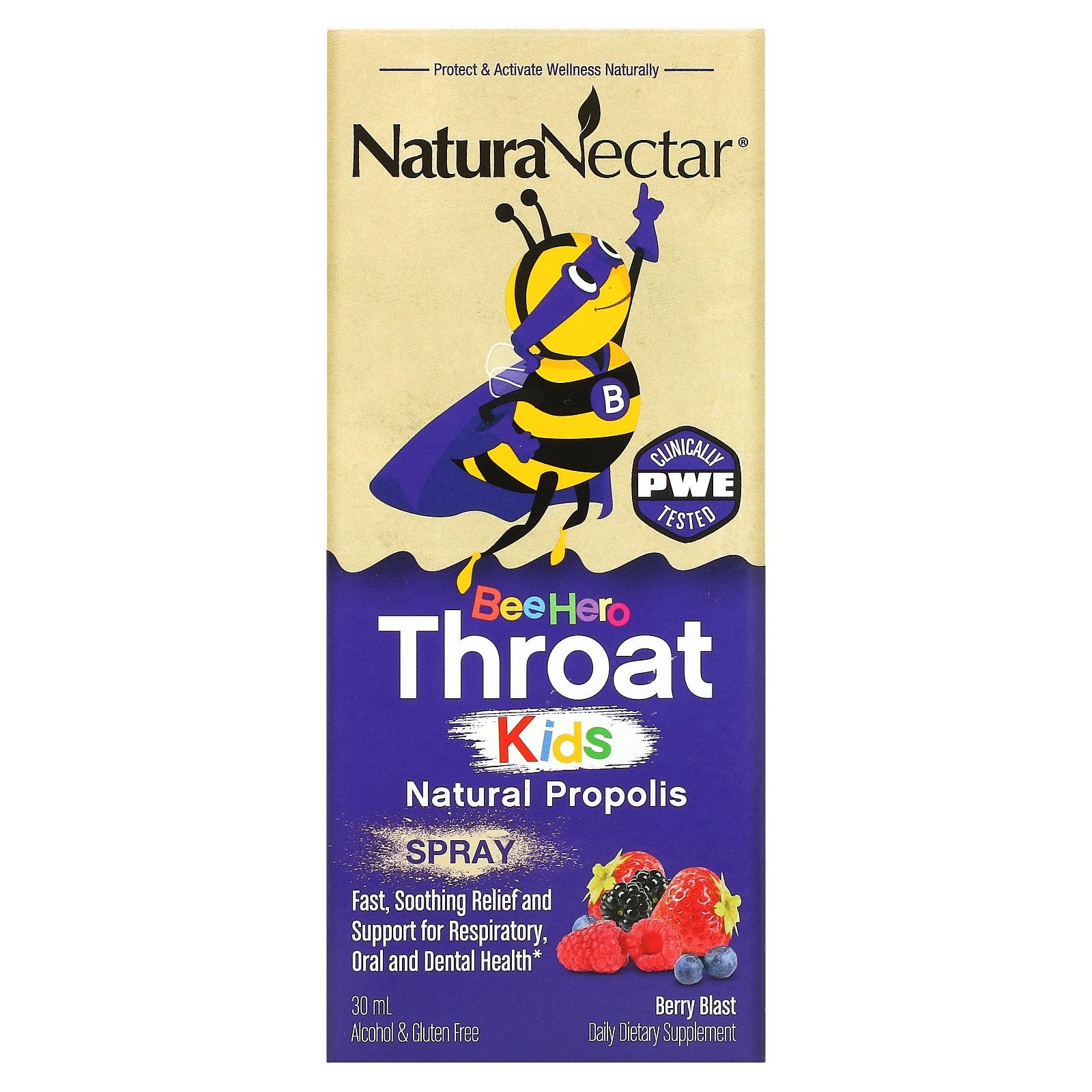 Foto 2 pulgar | Aerosol De Propóleo Naturanectar Bee Hero Throat Kids 30 Ml 5 Mg - Venta Internacional.
