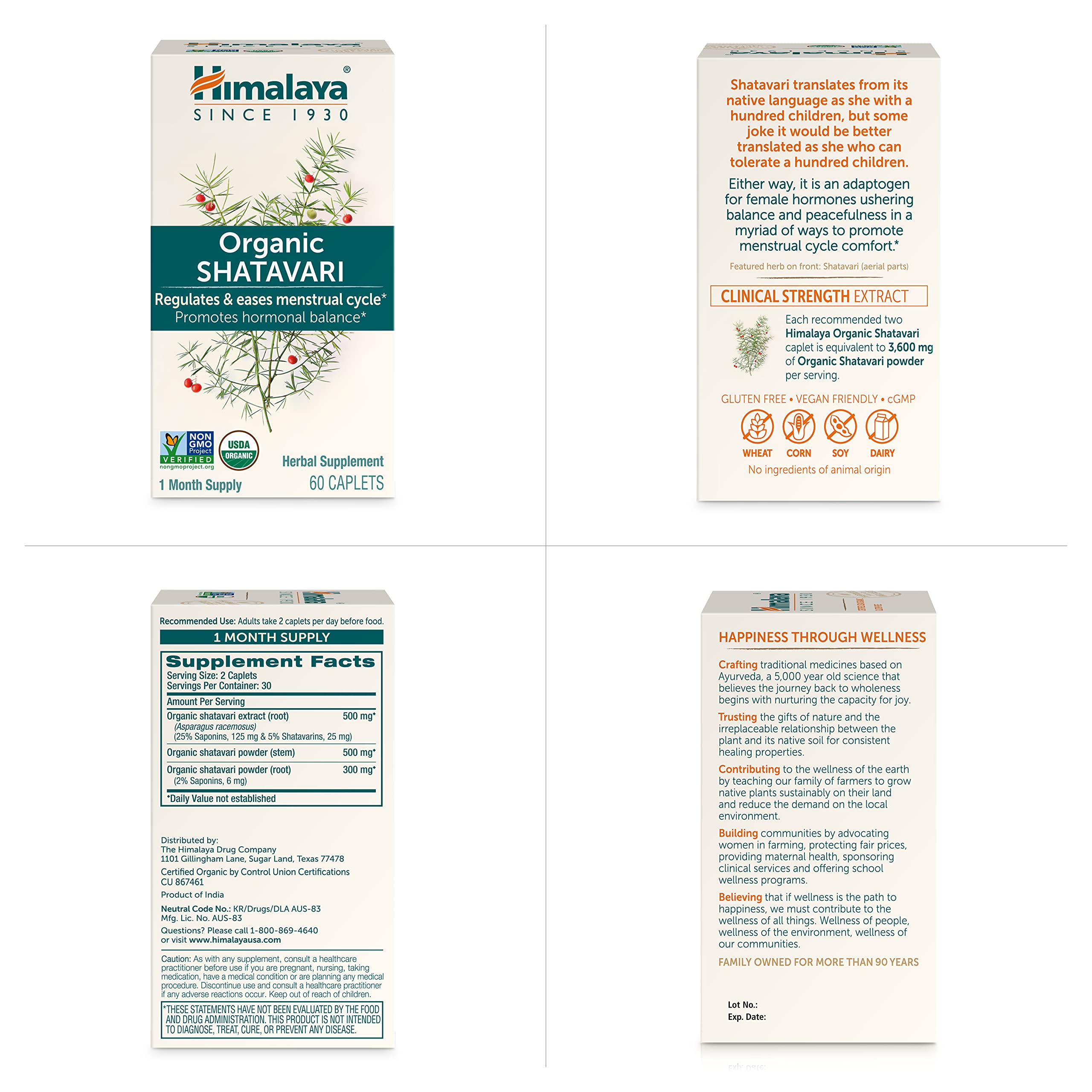 Foto 8 pulgar | Suplemento Himalaya Organic Shatavari 1300 Mg 60 Cápsulas - Venta Internacional.