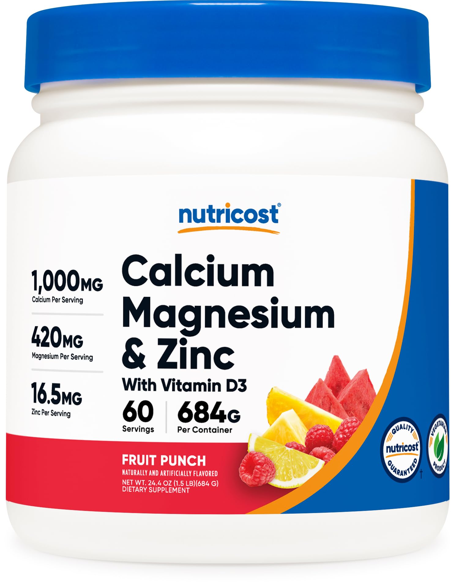 Foto 2 pulgar | Suplemento Nutricost De Calcio, Magnesio Y Zinc Con Vitamina D3 - Venta Internacional.