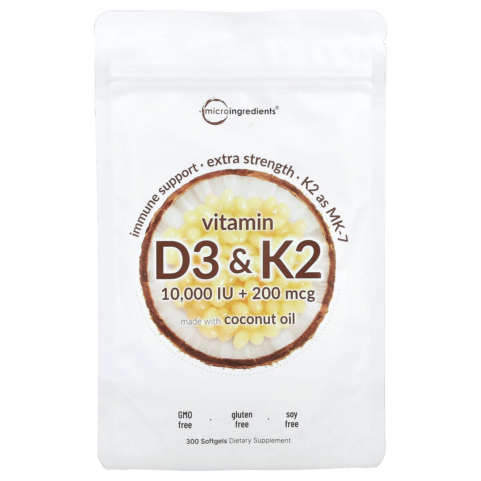 Foto 1 | Suplemento De Microingredientes Con Vitamina D3 Y K2 300 Cápsulas Blandas - Venta Internacional.