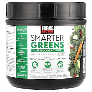 Foto 1 | Superalimento En Polvo Force Factor Smarter Greens 420 G Sin Sabor - Venta Internacional.