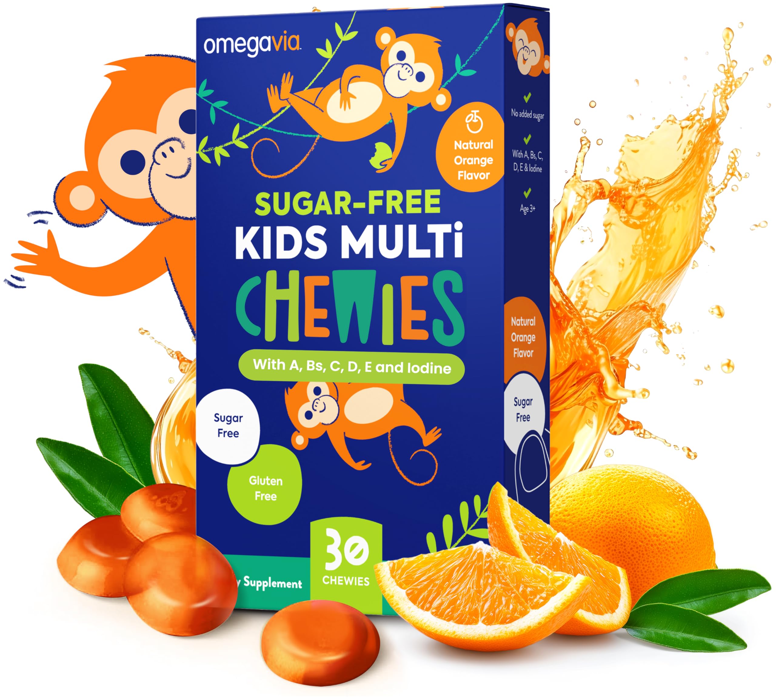 Foto 2 pulgar | Gomitas Masticables Multivitamínicas Omegavia Kids 3+ Sin Azúcar - Venta Internacional.