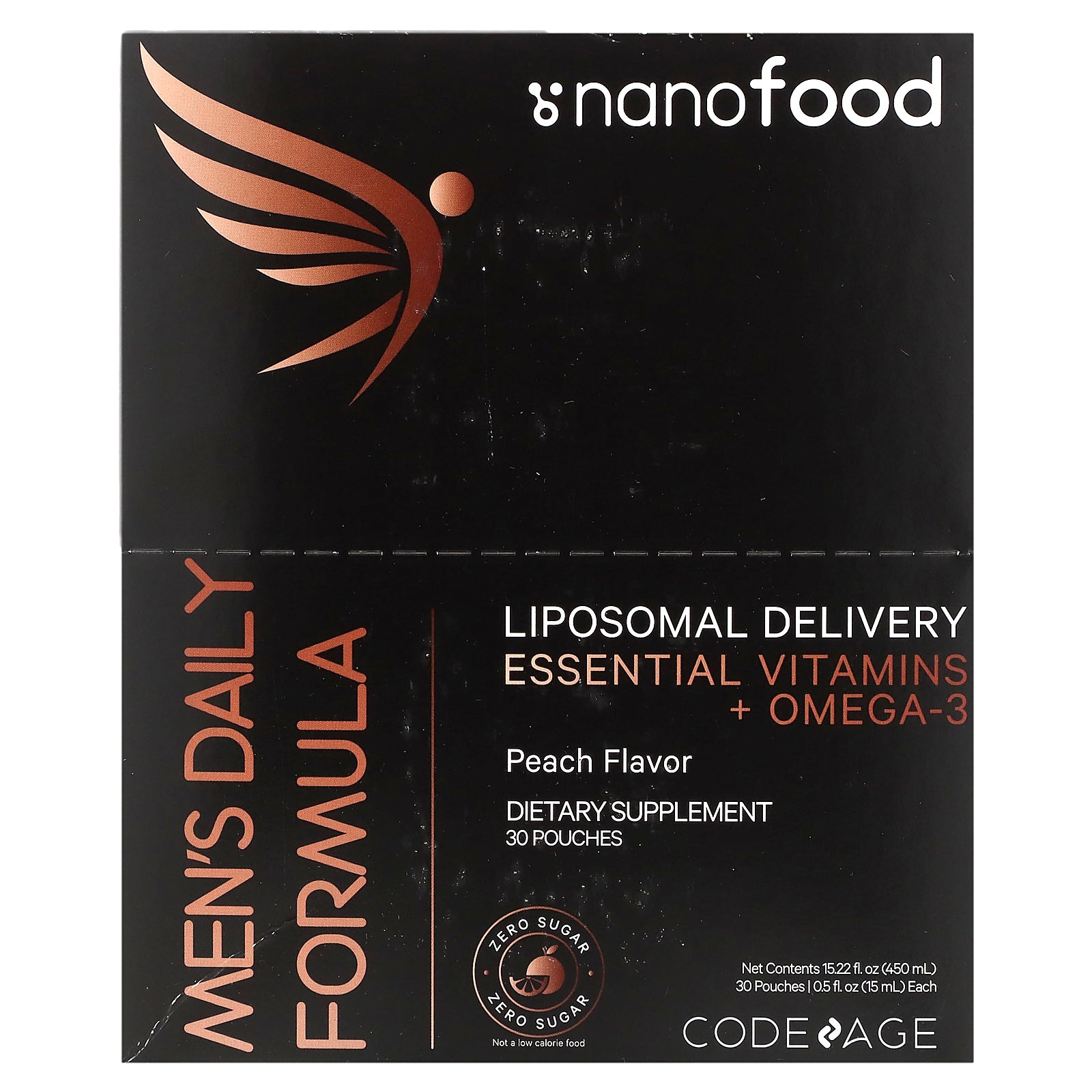 Foto 2 pulgar | Suplemento Codeage Nanofood Daily Peach Para Hombre, 30 Bolsas - Venta Internacional.