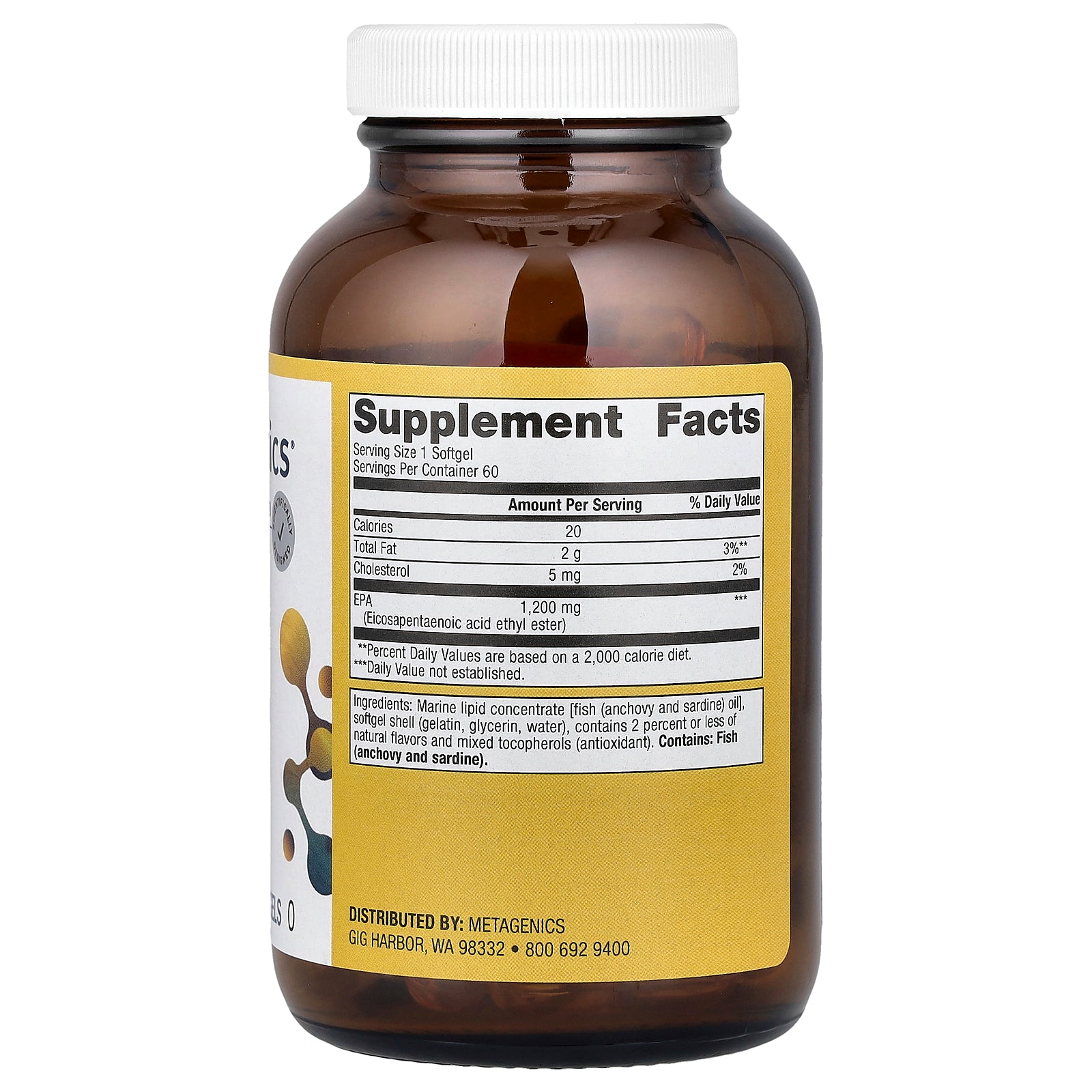 Foto 3 pulgar | Suplemento Metagenics Omegagenics De Aceite De Pescado Epa 1200 Mg 60 Cápsulas Blandas - Venta Internacional.