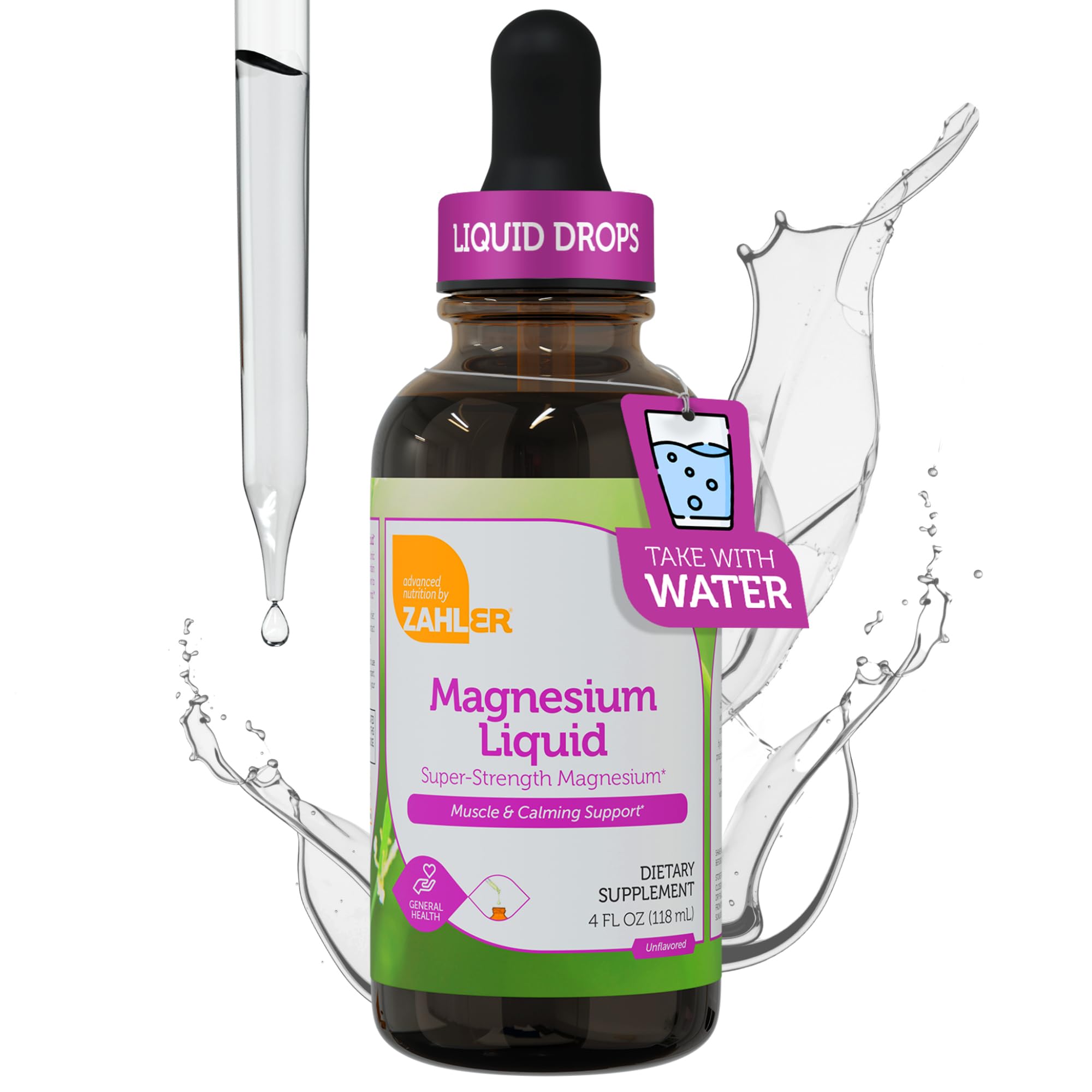 Foto 2 pulgar | Suplemento De Cloruro De Magnesio Líquido Zahler 120 Ml - Venta Internacional.