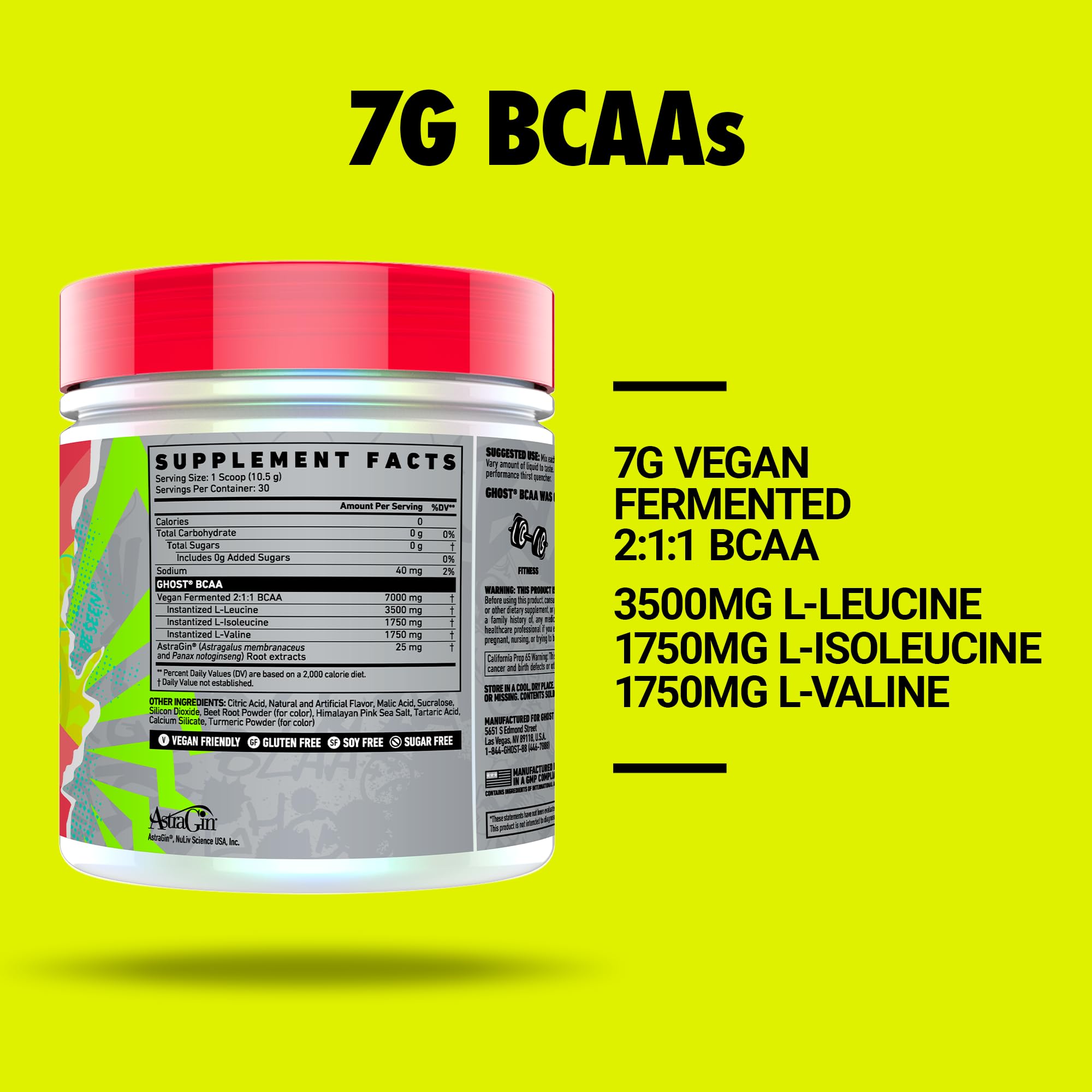 Foto 4 pulgar | Bcaa En Polvo Ghost, Sabor A Kiwi Y Fresa, 30 Porciones - Venta Internacional.