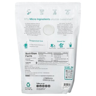Foto 2 | Microingredientes Edulcorantes: Alulosa, 1,36 Kg - Venta Internacional.
