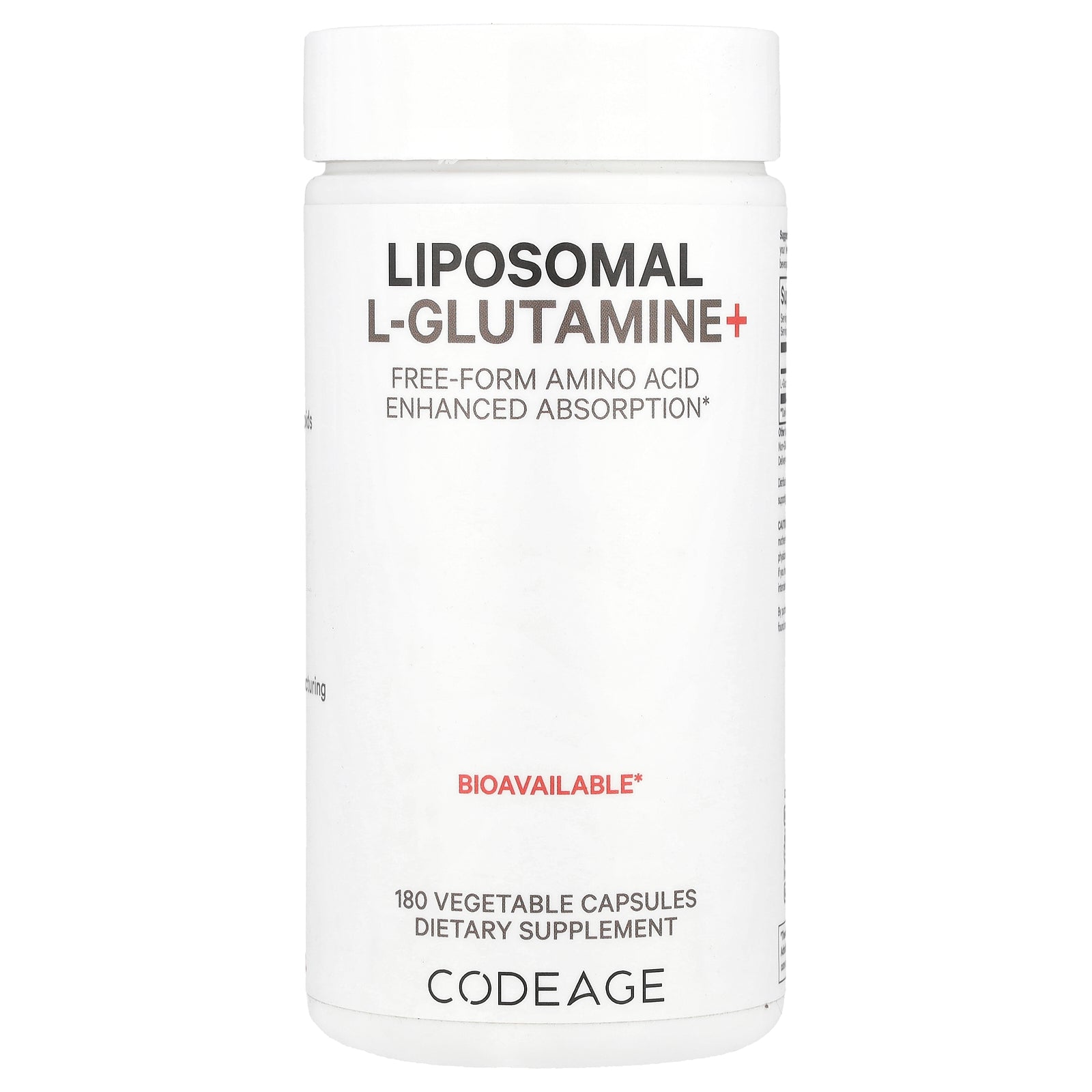 Foto 2 pulgar | Suplemento De L-glutamina Liposomal Codeage+ 180 Cápsulas 500 Mg - Venta Internacional.