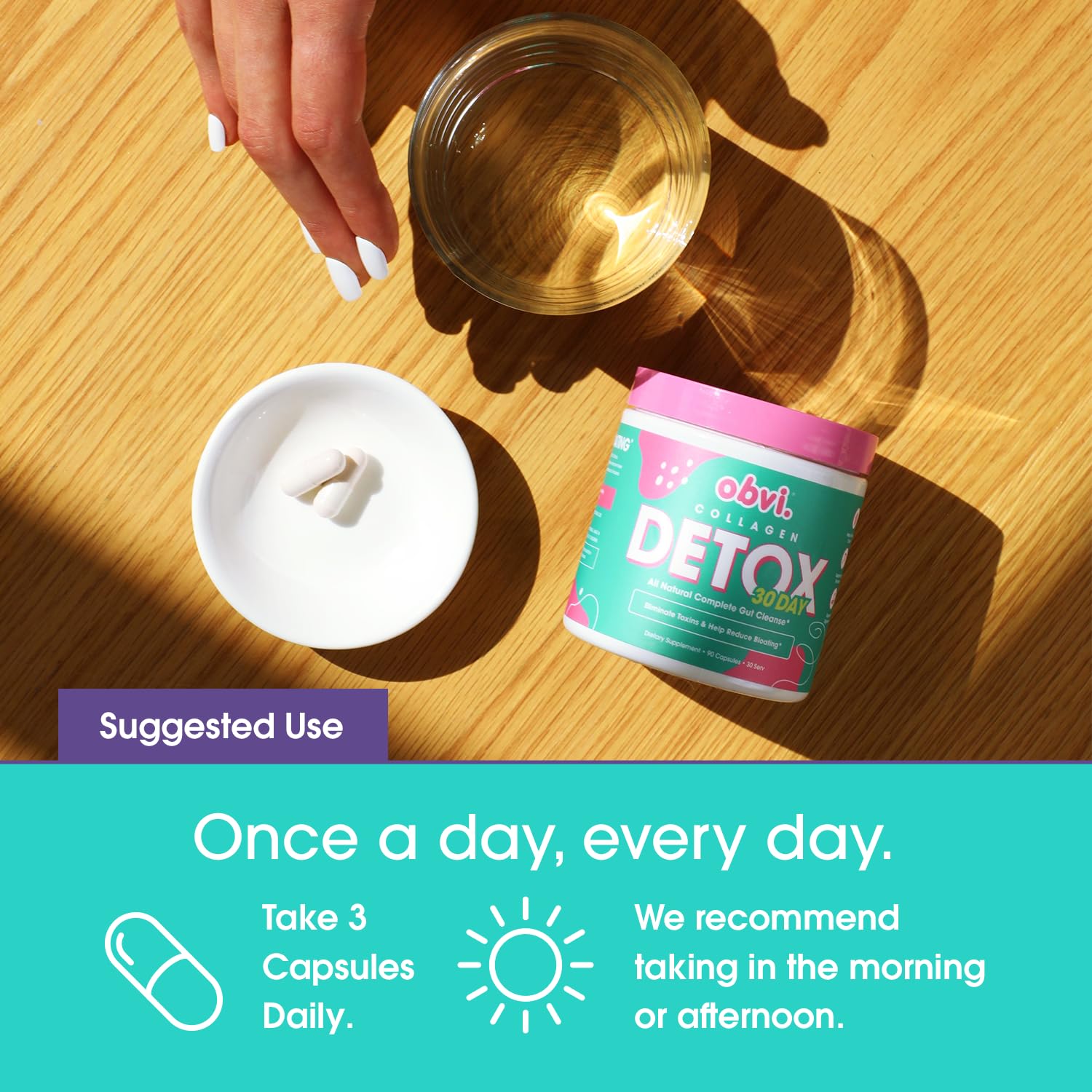 Foto 7 pulgar | Suplemento Obvi Detox Colon Cleanse 90 Cápsulas 30 Porciones - Venta Internacional.