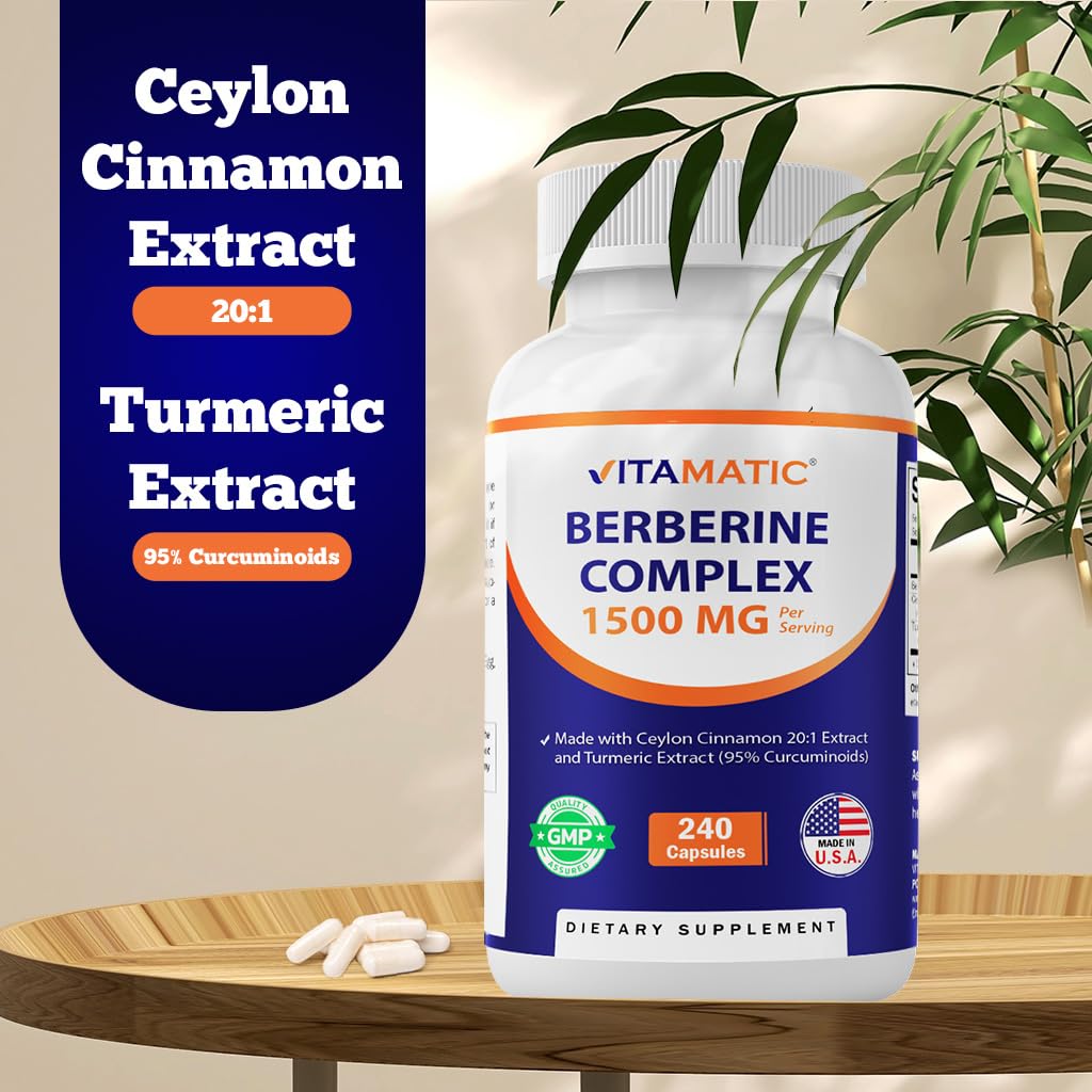 Foto 5 pulgar | Suplemento Vitamático De Berberina 1500 Mg Con Canela De Ceilán - Venta Internacional.