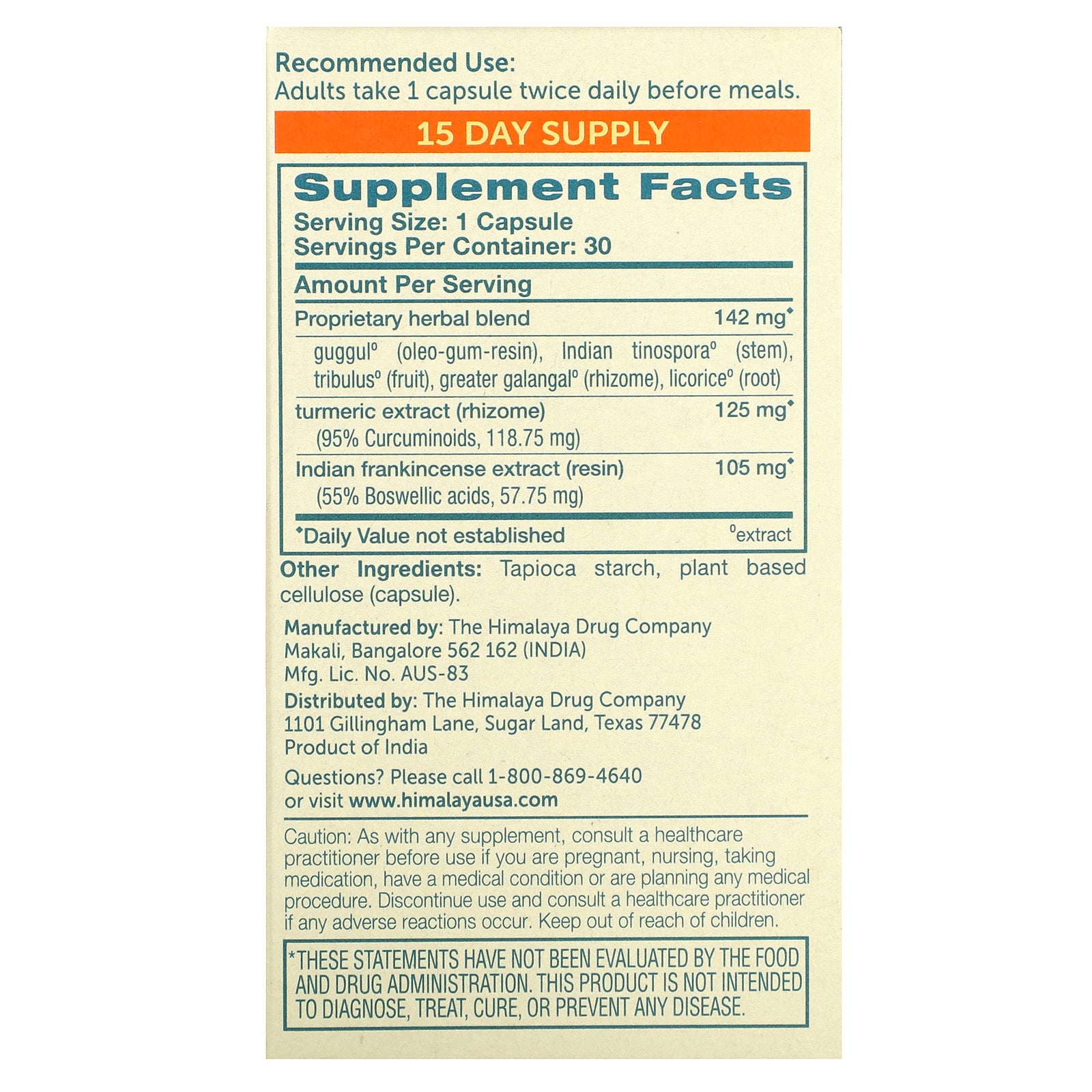 Foto 2 | Suplemento Himalaya Curcumin Complete 30 Cápsulas Vegetarianas - Venta Internacional.