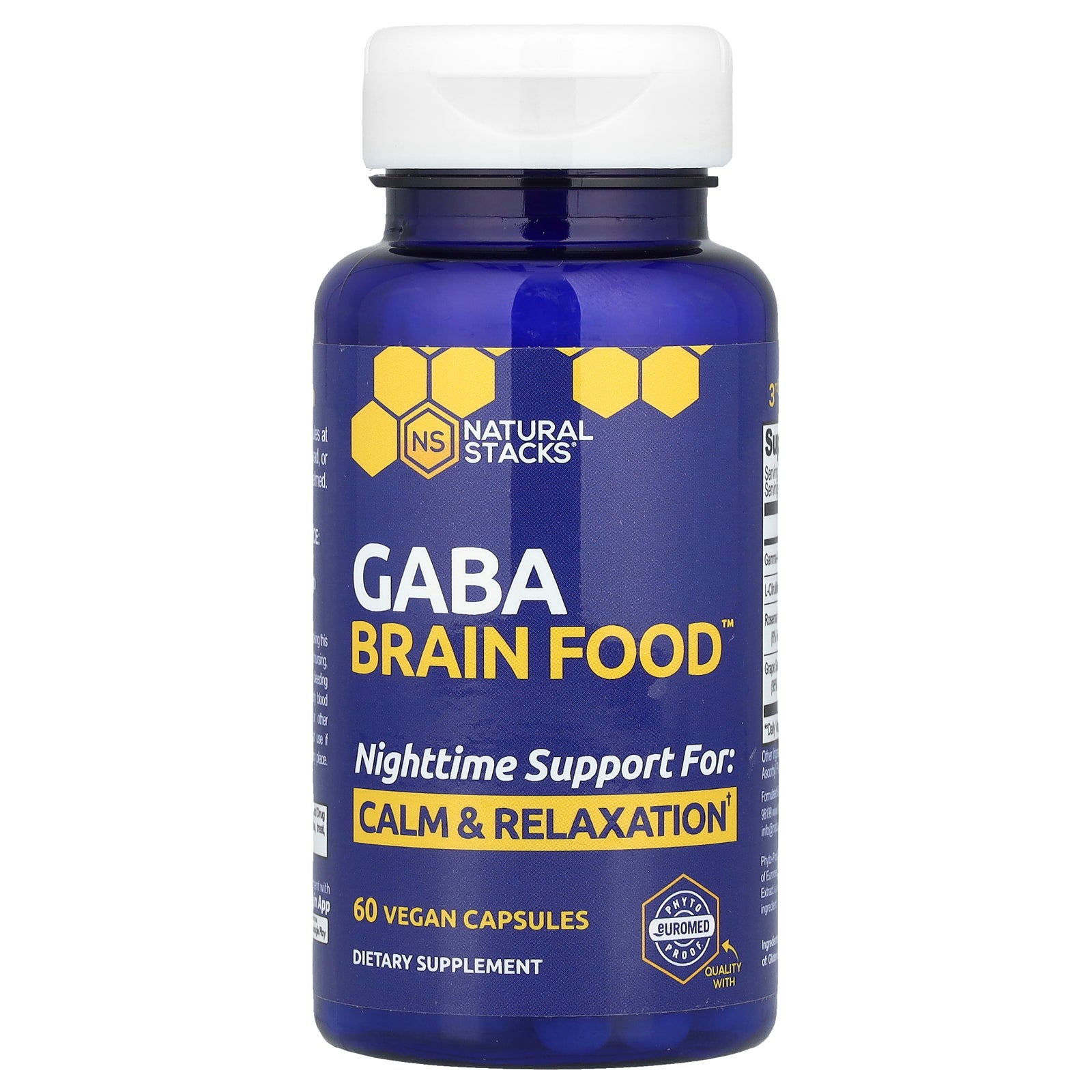 Foto 2 pulgar | Suplemento Natural Stacks Gaba Brain Food 60 Cápsulas Veganas - Venta Internacional.
