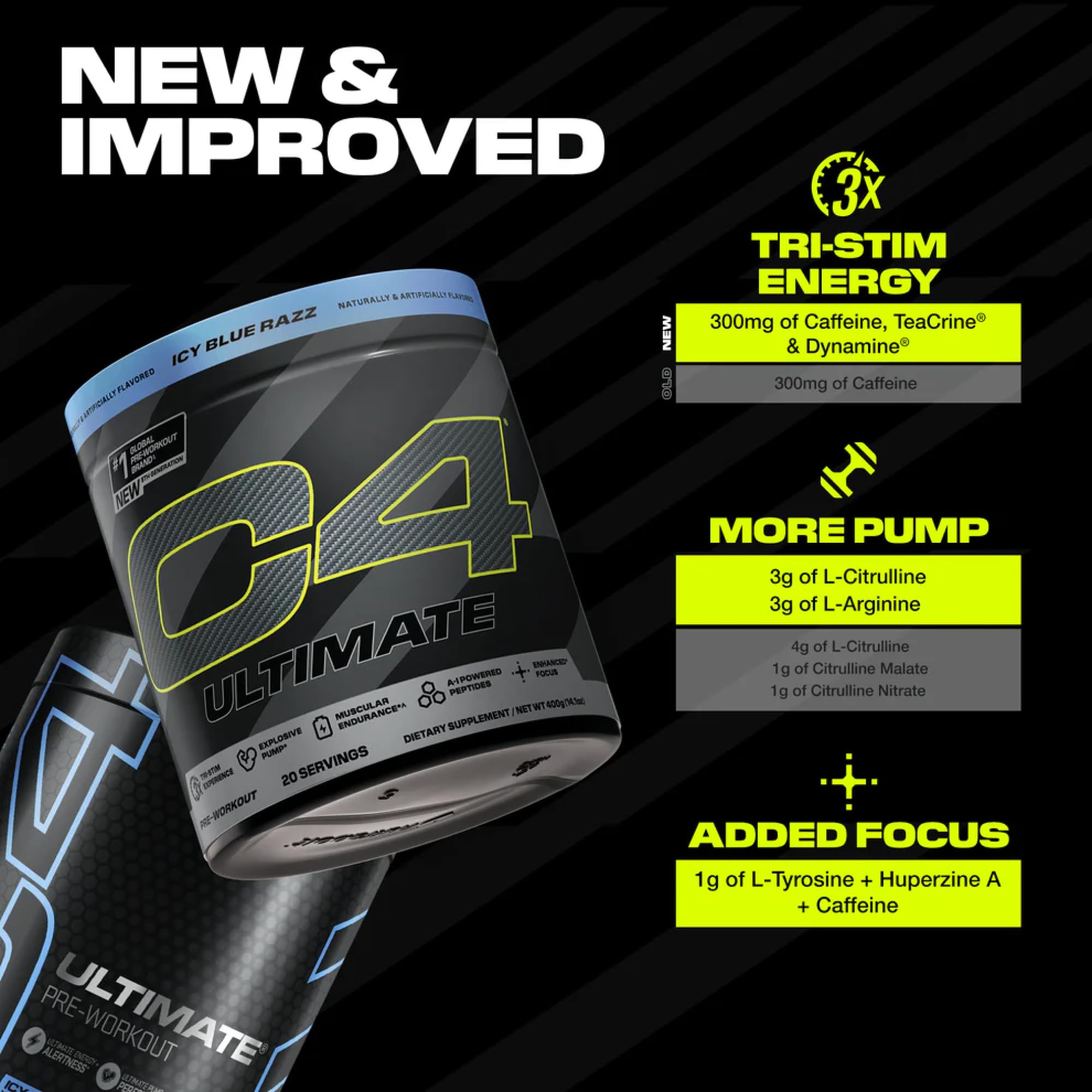 Foto 4 pulgar | Polvo Para Antes Del Entrenamiento Cellucor C4 Ultimate Sin Azúcar, 20 Porciones - Venta Internacional.