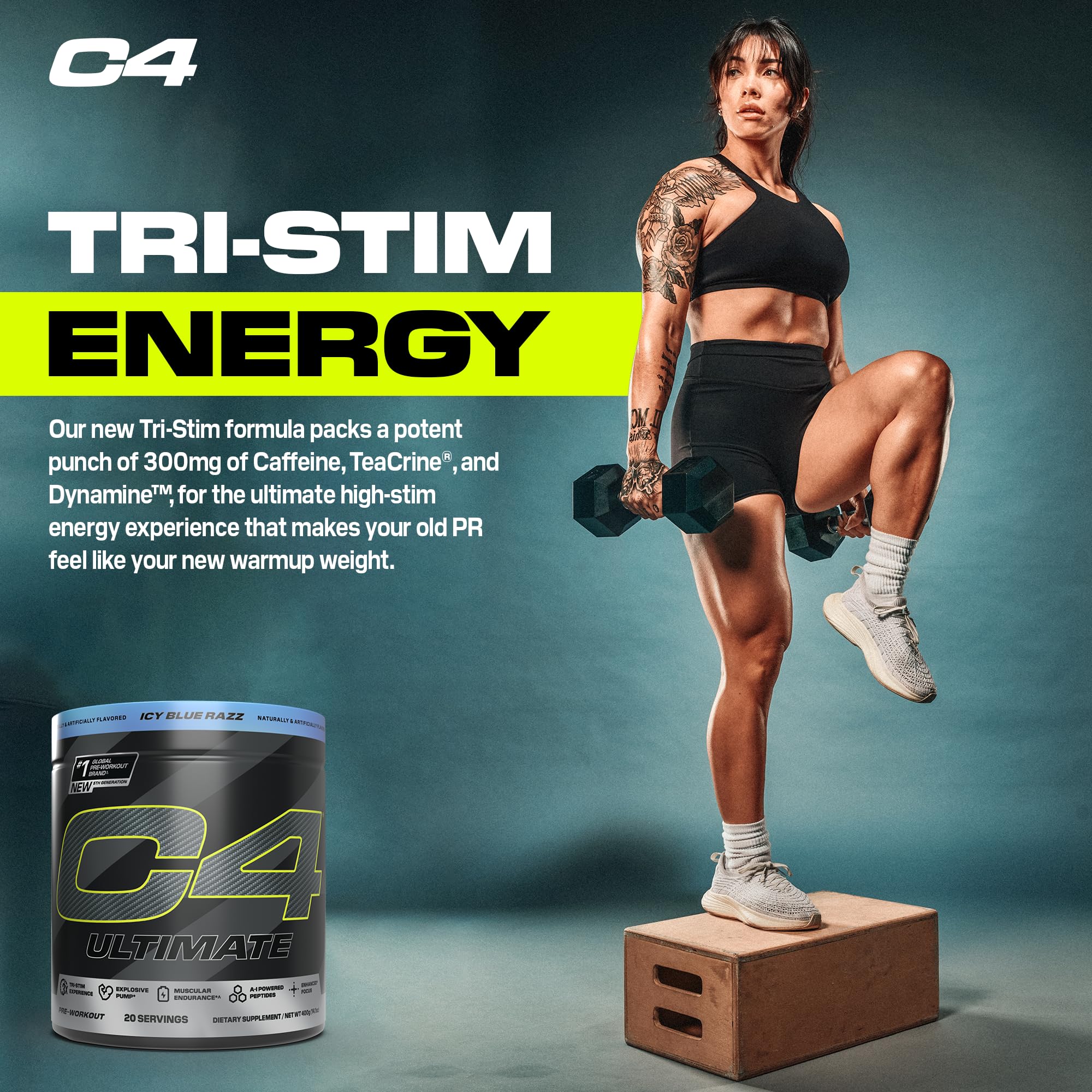 Foto 5 pulgar | Polvo Para Antes Del Entrenamiento Cellucor C4 Ultimate Sin Azúcar, 20 Porciones - Venta Internacional.