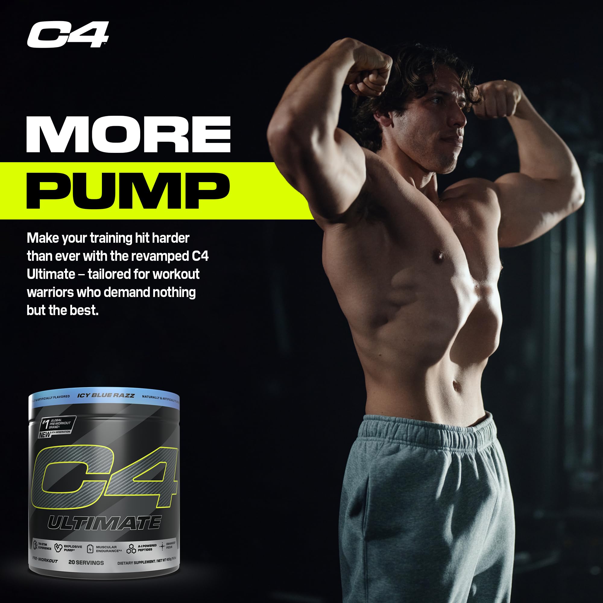Foto 6 pulgar | Polvo Para Antes Del Entrenamiento Cellucor C4 Ultimate Sin Azúcar, 20 Porciones - Venta Internacional.