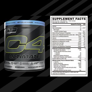 Foto 6 | Polvo Para Antes Del Entrenamiento Cellucor C4 Ultimate Sin Azúcar, 20 Porciones - Venta Internacional.