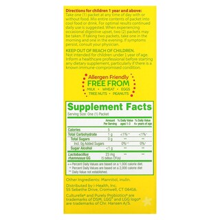 Foto 2 | Probiotics Culturelle Kids Purely De 1 Año O Más Sin Sabor, 30 Paquetes - Venta Internacional.