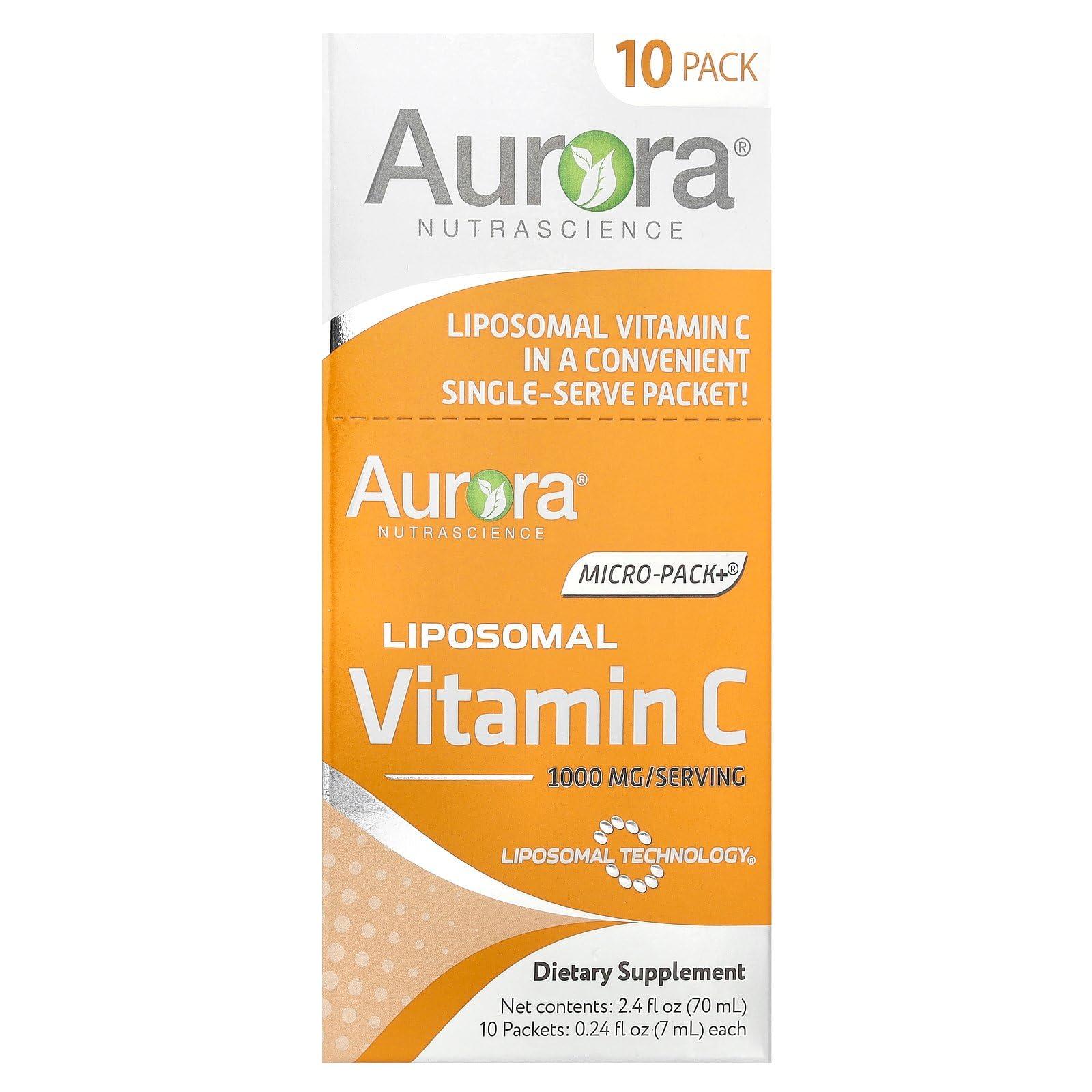 Foto 2 pulgar | Suplemento Aurora Nutrascience Micro-pack De Vitamina C Liposomal - Venta Internacional.